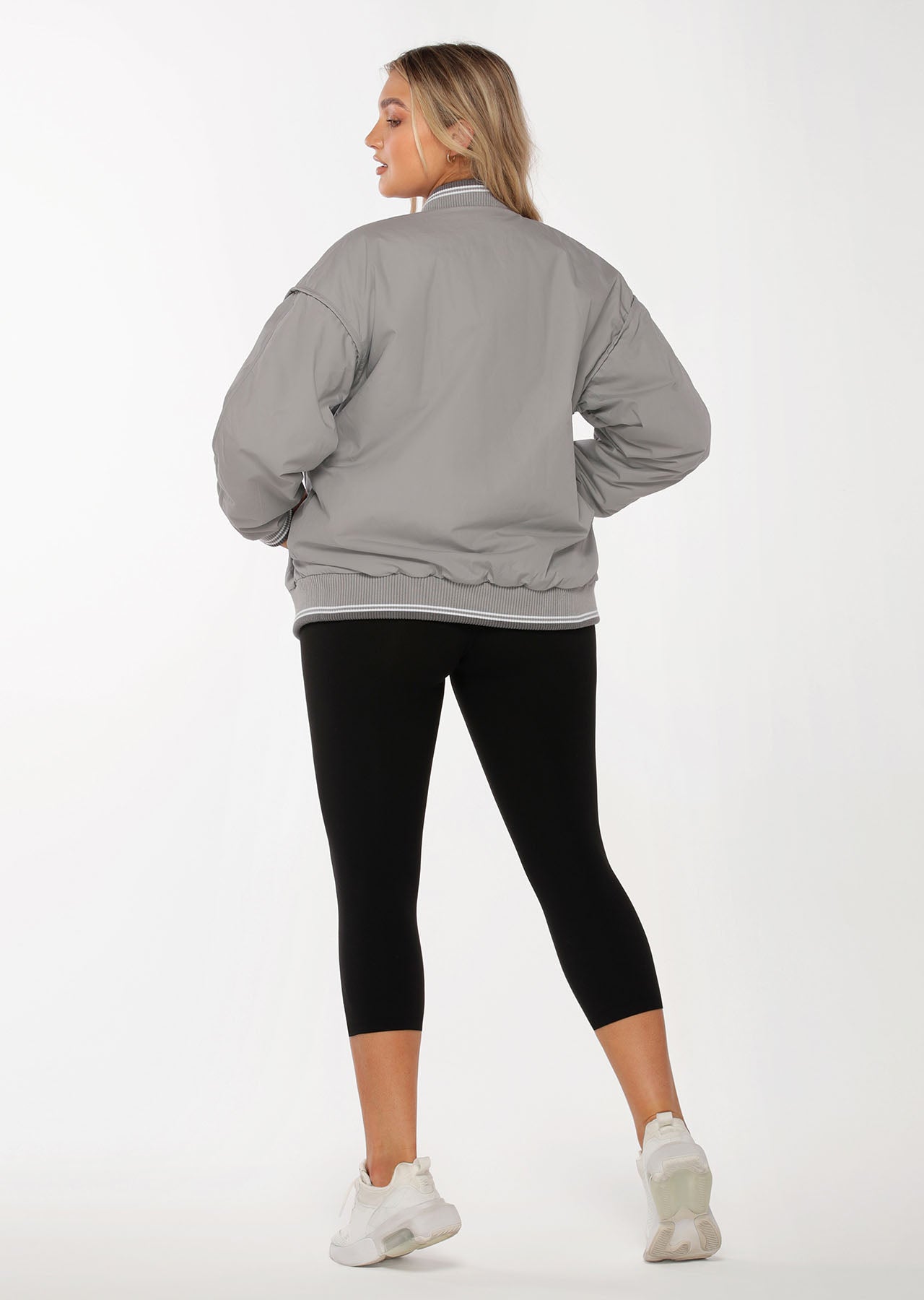 Lorna Jane Grand Slam Bomber Jacket - Nu Grey