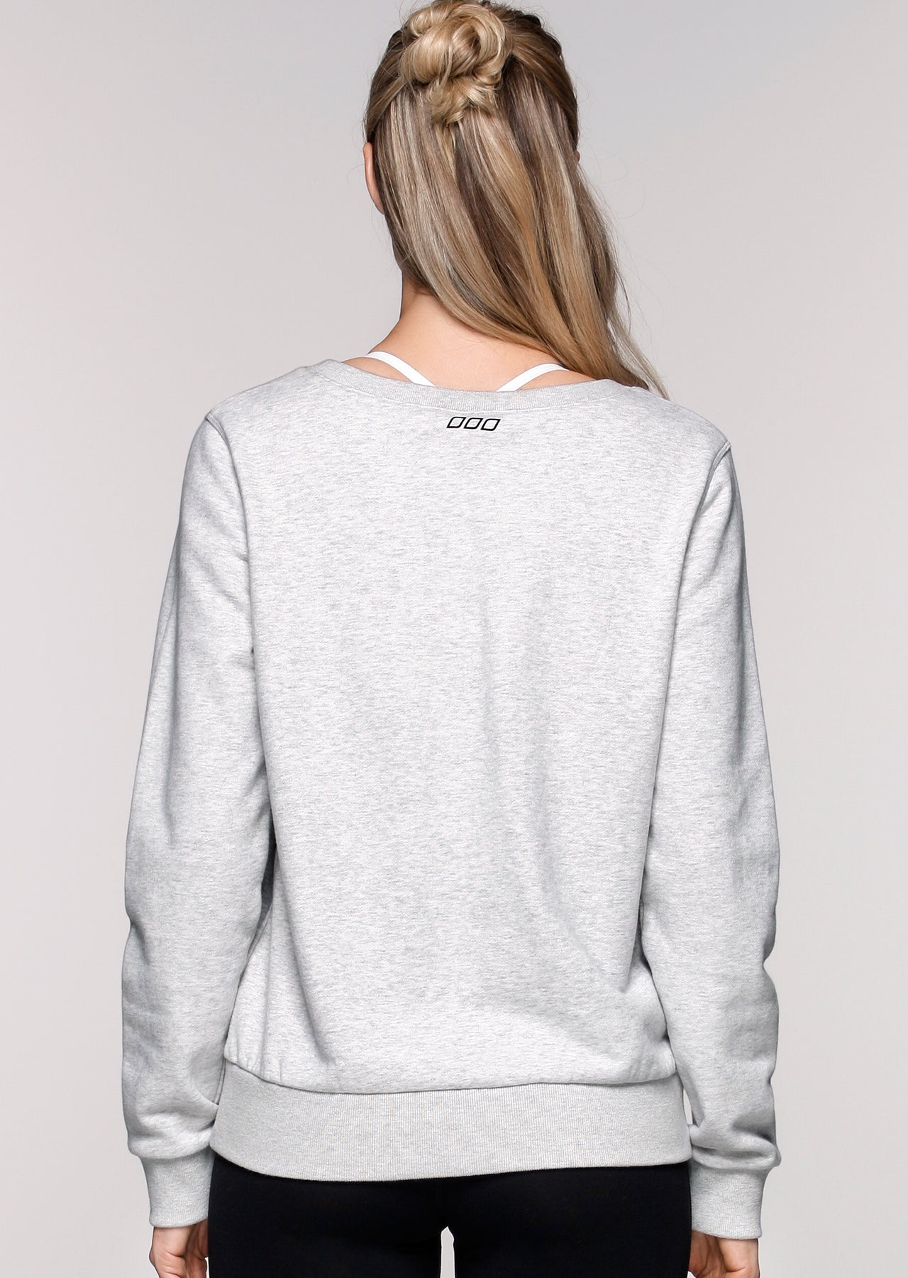 Lorna Jane Gratitude Attitude L/Slv Top - Mid Grey Marl
