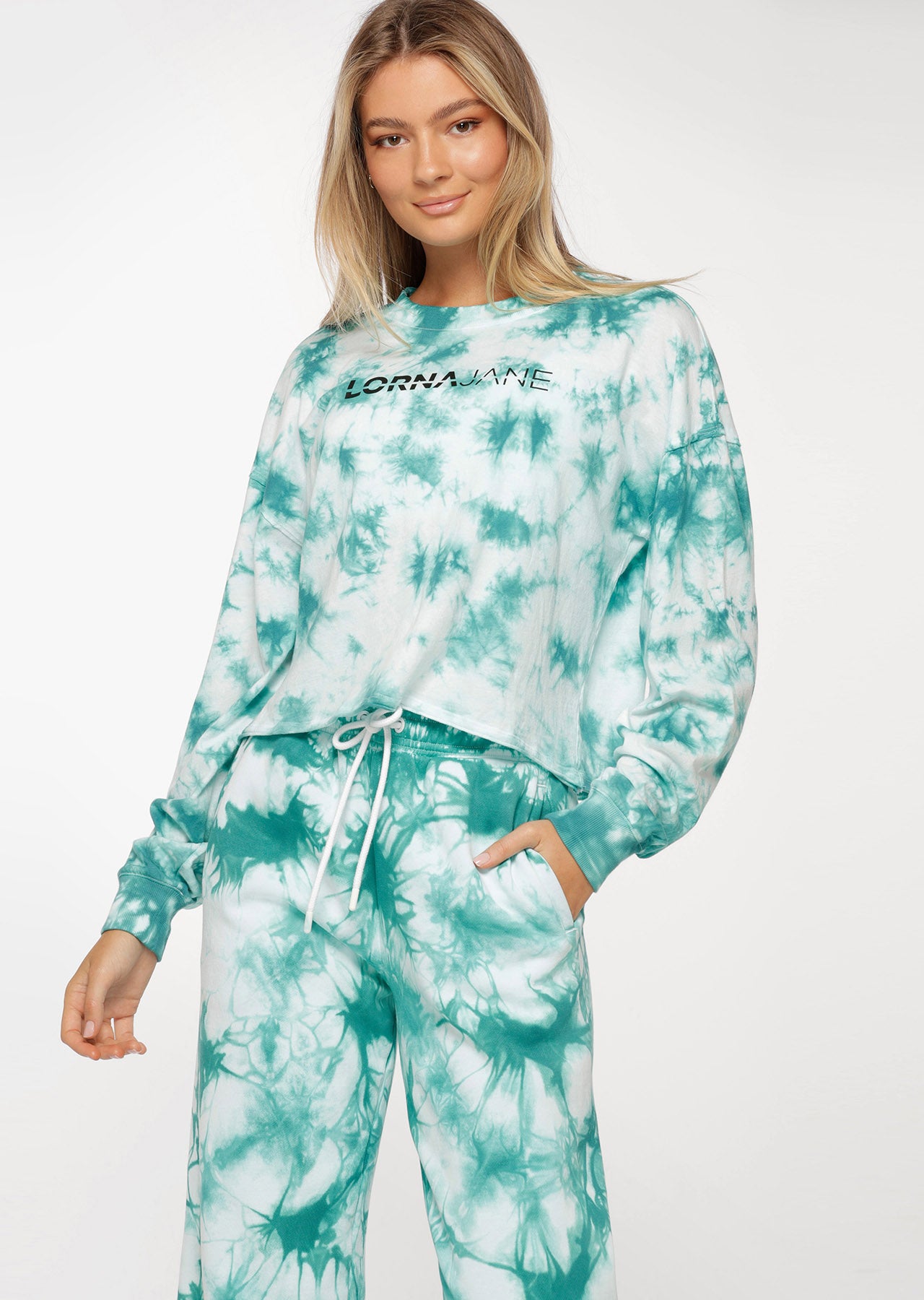 Lorna Jane Grunge Tie Dye Long Sleeve Top - Tie Dye