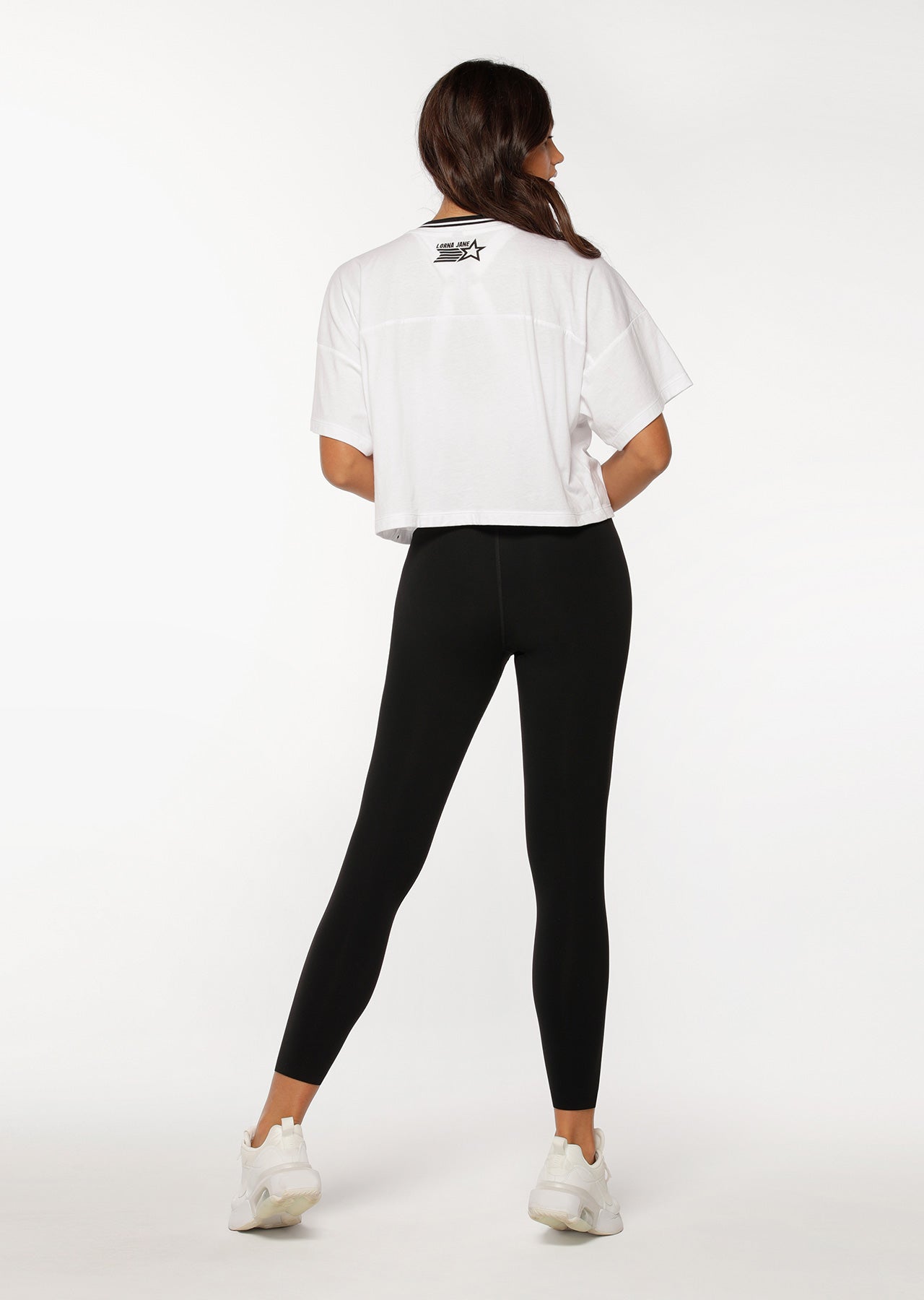 Lorna Jane Half Time Cropped Tee - White
