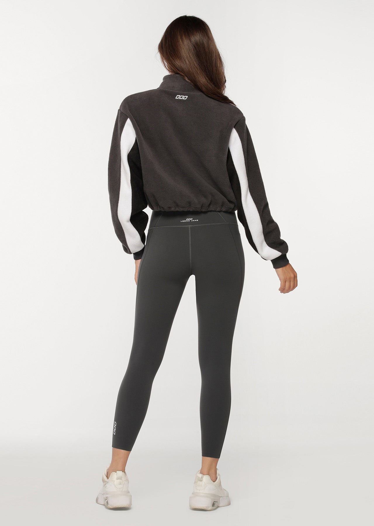Lorna Jane Half Zip Polar Fleece - Black/Titanium