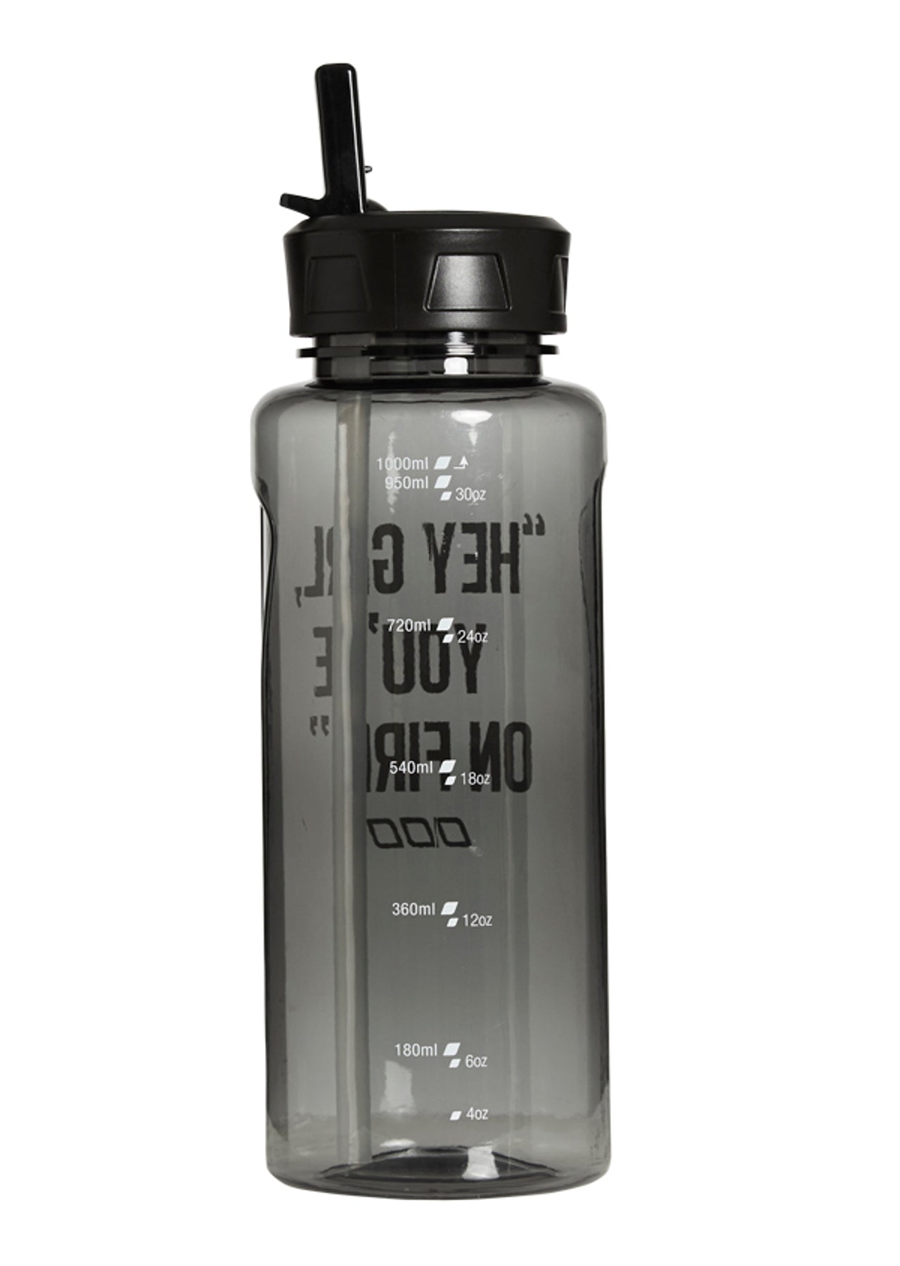Lorna Jane Hey Girl 1L Water Bottle - Black