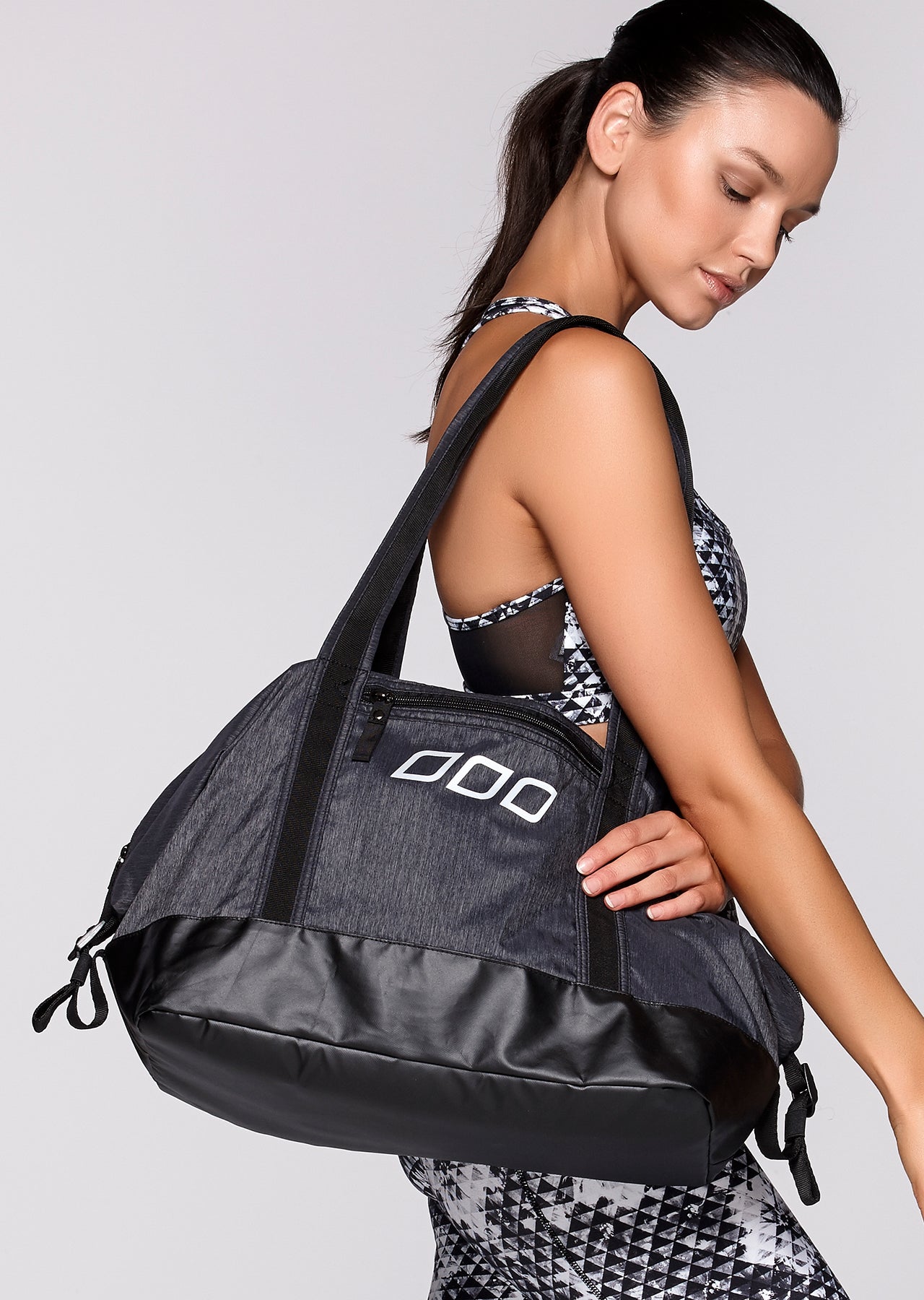 Lorna Jane Iconic Gym Bag - Char Marl