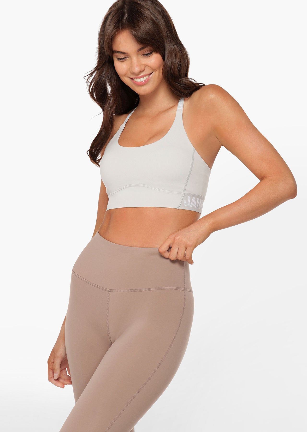 Lorna Jane Nobility Support Sports Bra - Pastel Grey