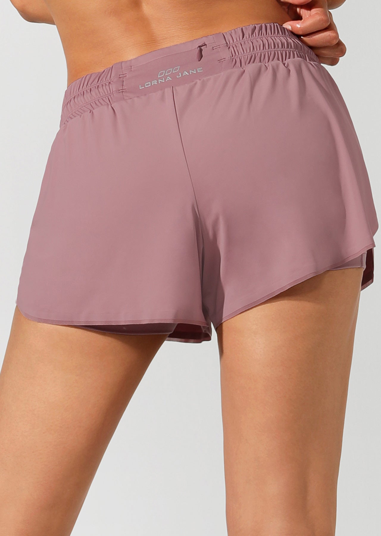 Lorna Jane Invisible Feel Run Short - Pale Mauve