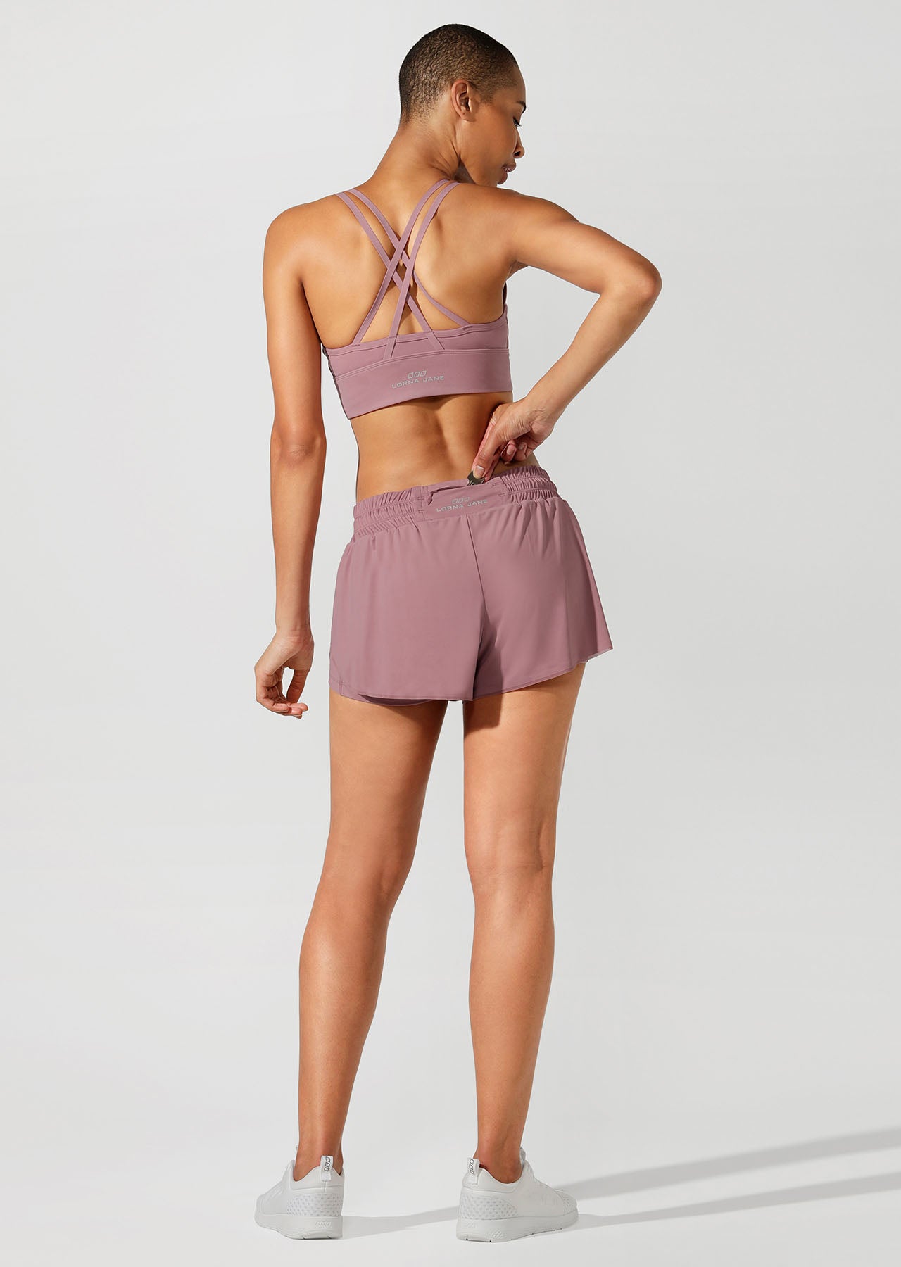 Lorna Jane Invisible Feel Run Short - Pale Mauve