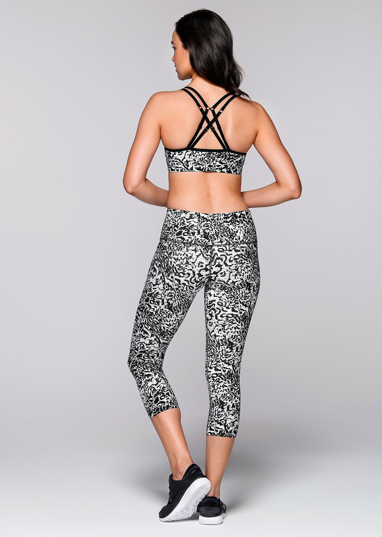 Lorna Jane Jaguar Sports Bra - Grey Multi