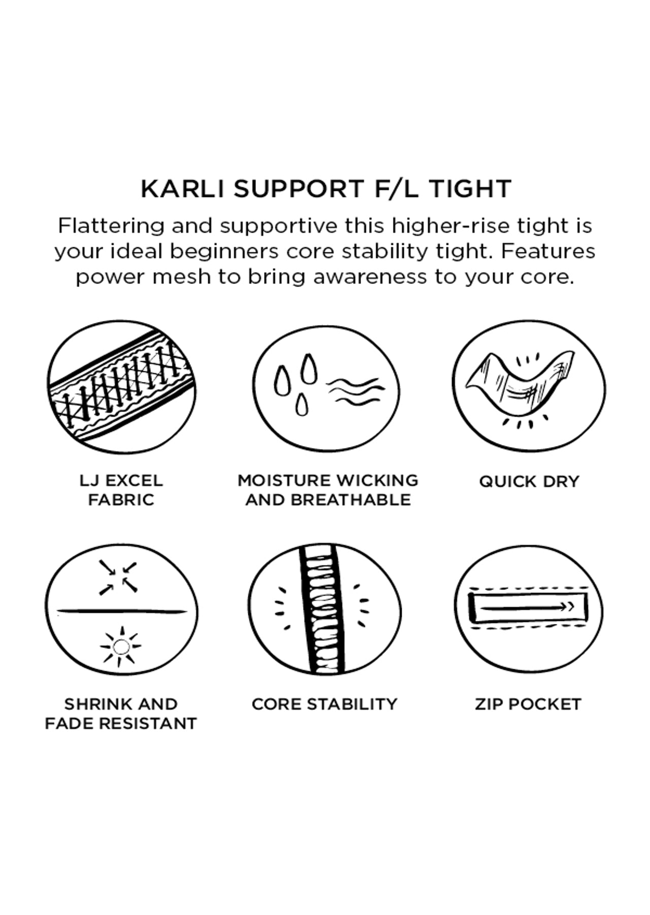 Lorna Jane Karli Support F/L Tight - Blackberry