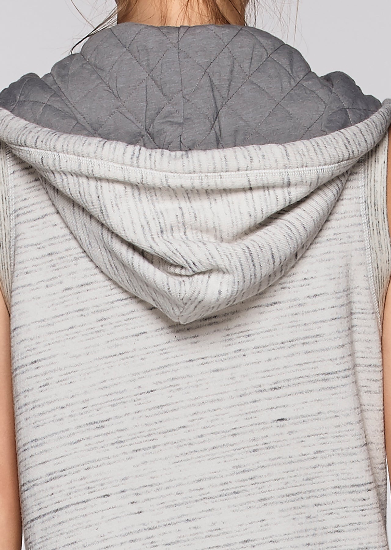 Lorna Jane Kayla S/Less Hoodie - Grey Marl Speckle