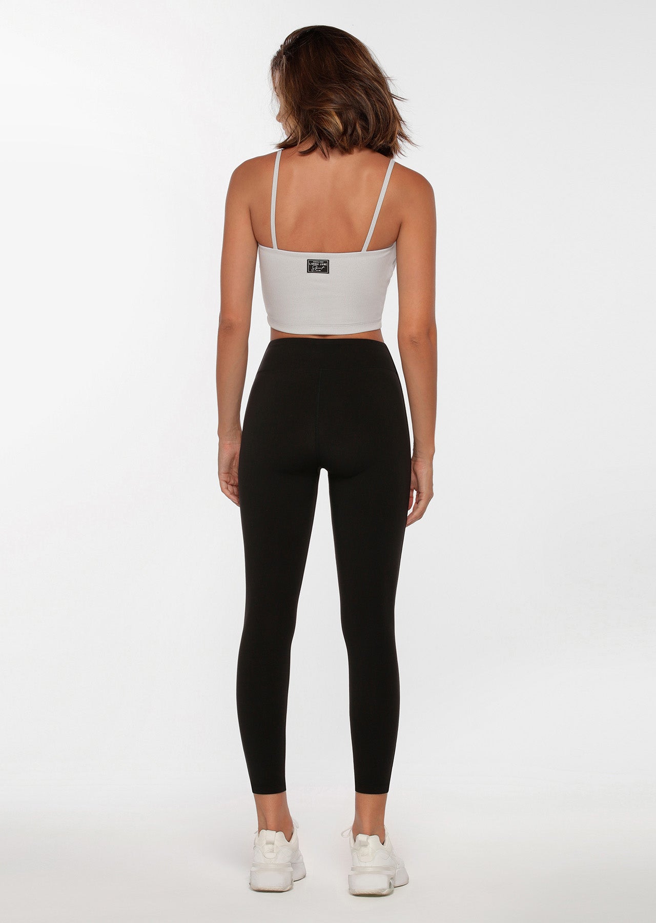 Lorna Jane Kendal Cropped Active Tank - Light Grey Marl