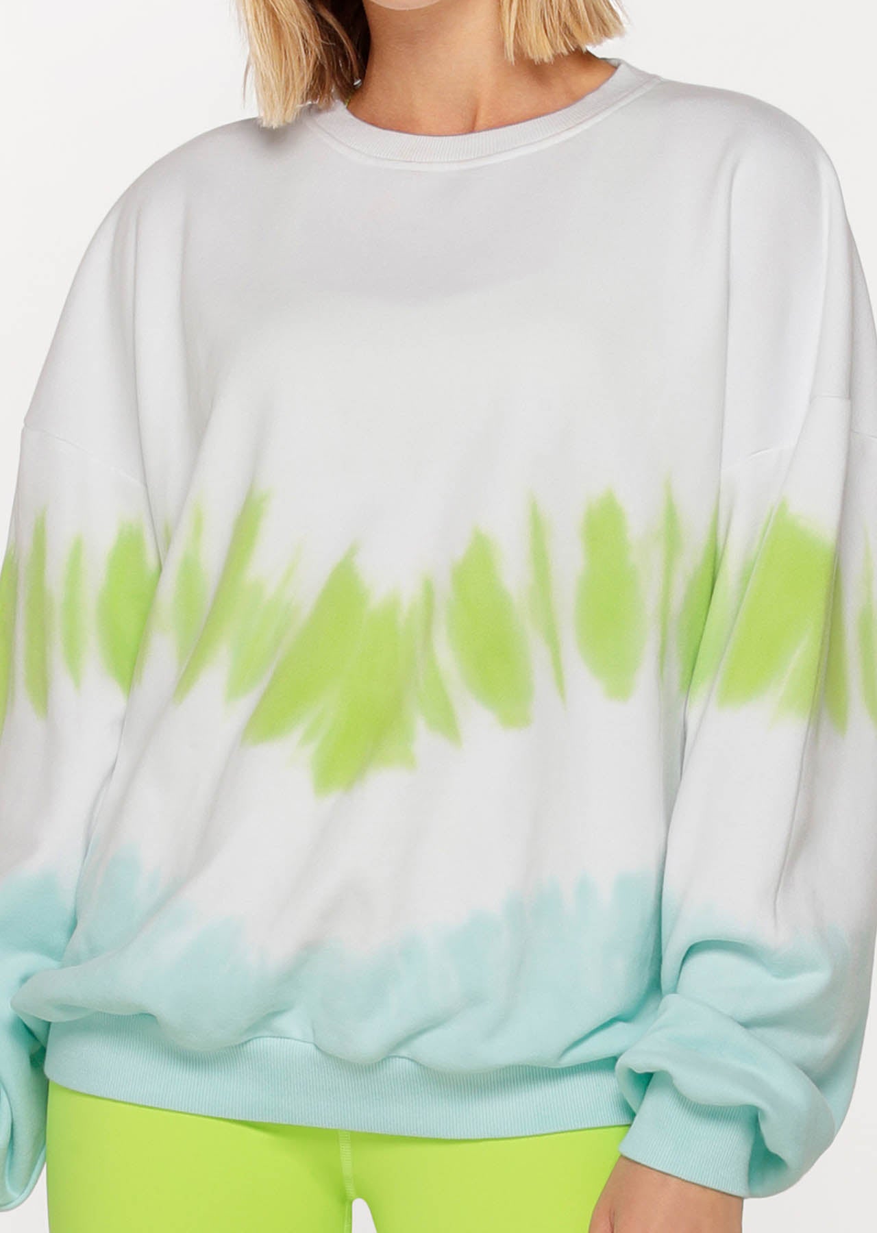 Lorna Jane Kick Back Oversized Sweat - Multi Tie Dye