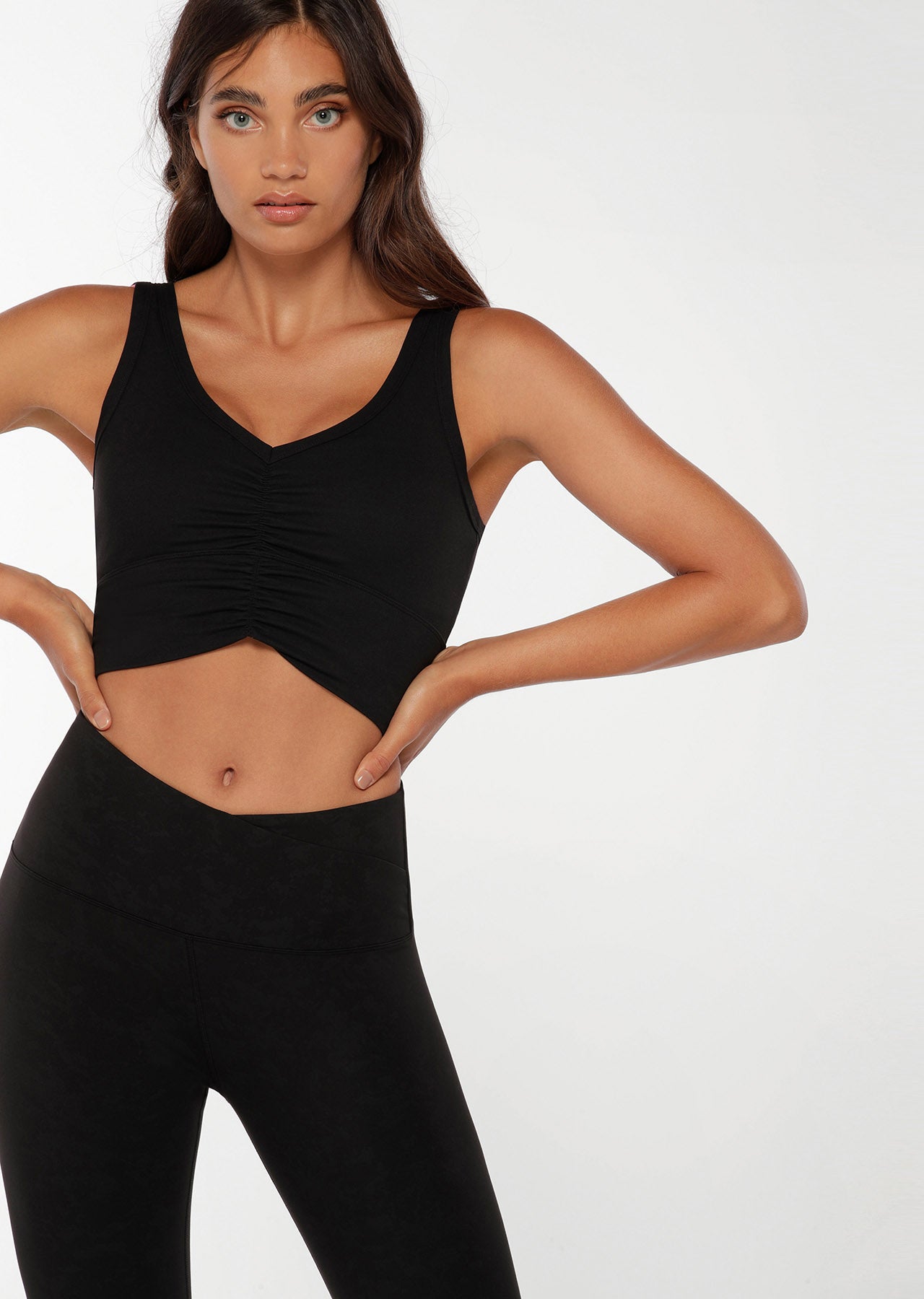 Lorna Jane Kimmy Cropped Active Tank - Black