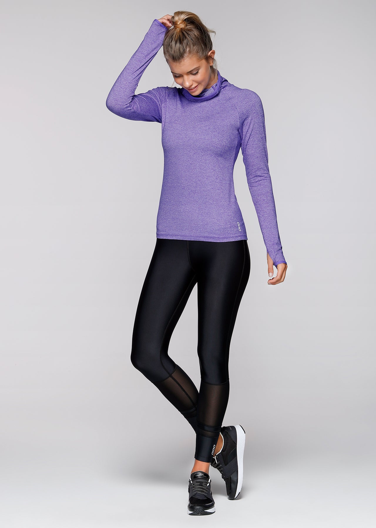 Lorna Jane Kimya L/Slv Excel Top - Electric Purple Marl