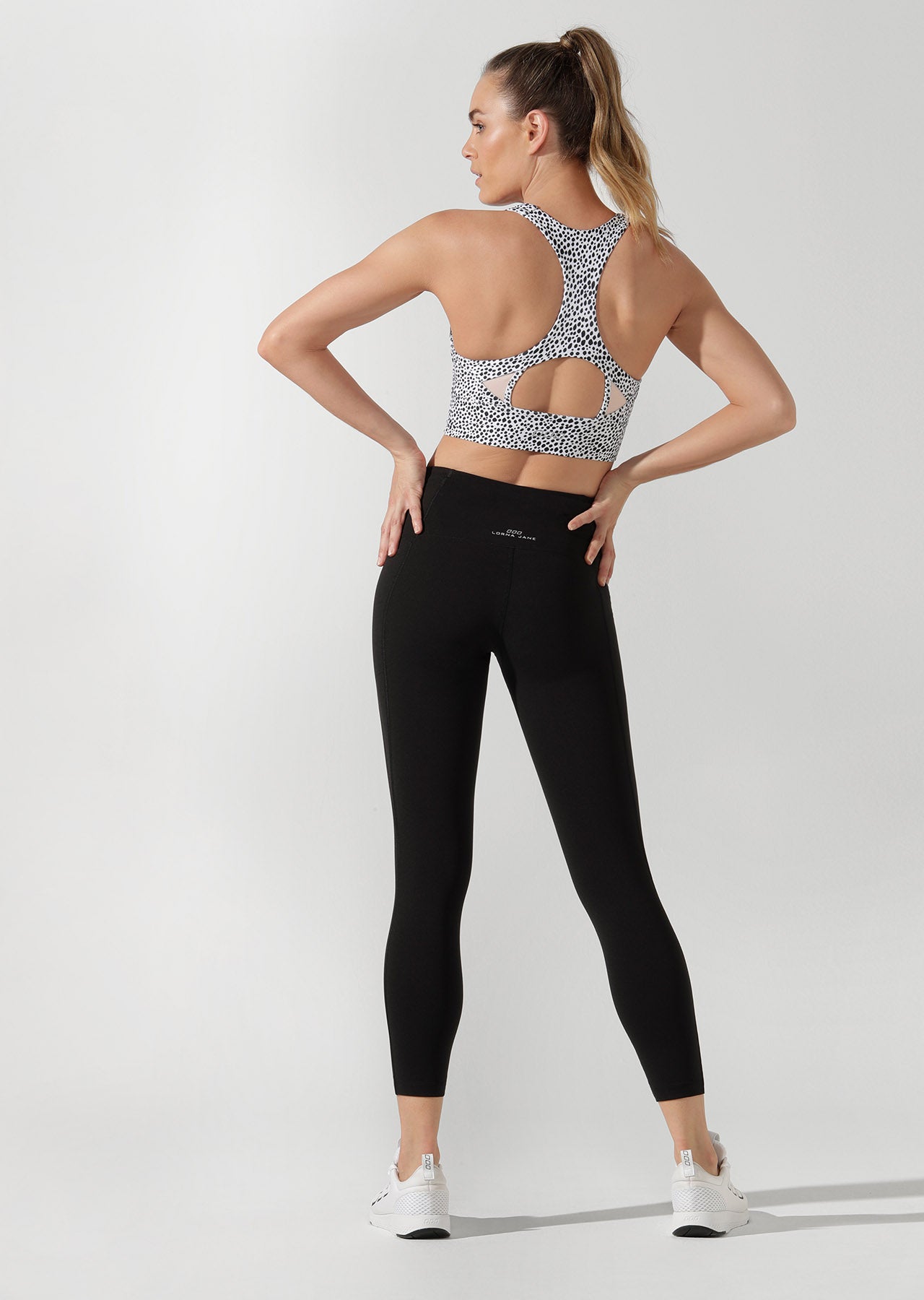 Lorna Jane Lace Up Ankle Biter Tight - Black