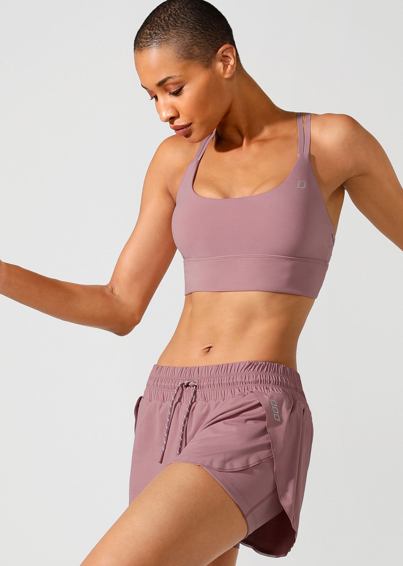 Lorna Jane Lift And Sculpt Sports Bra - Pale Mauve