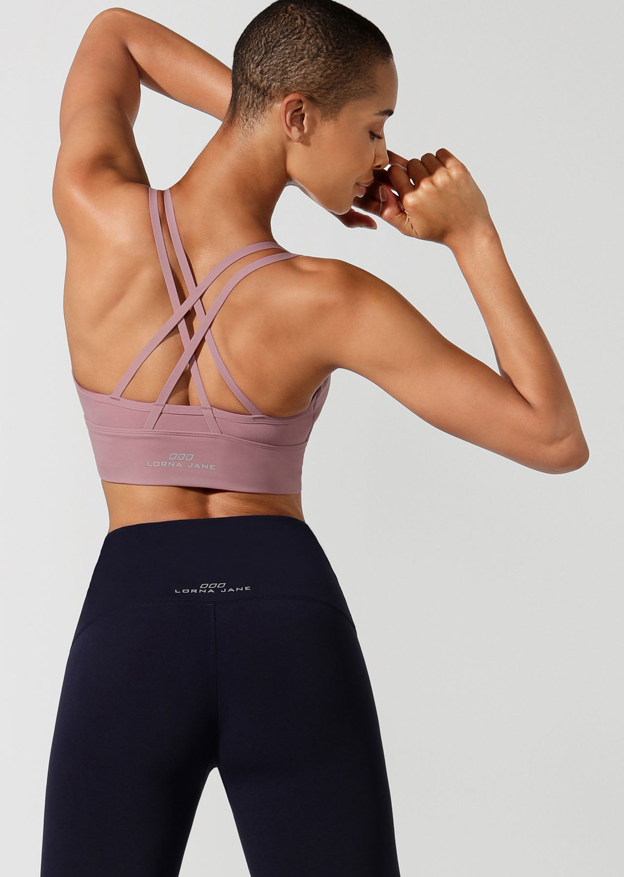 Lorna Jane Lift And Sculpt Sports Bra - Pale Mauve