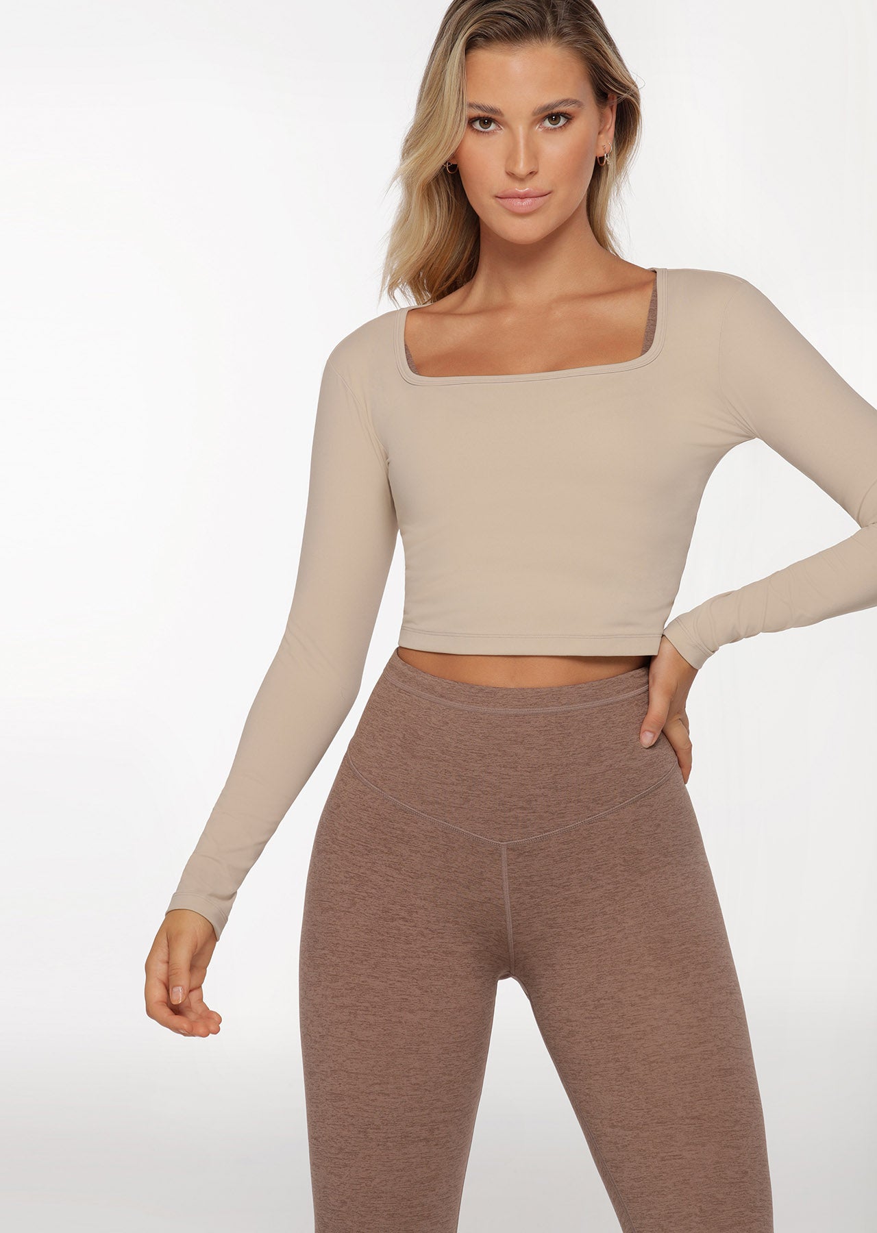 Lorna Jane Lifted Active Long Sleeve Top - Off White