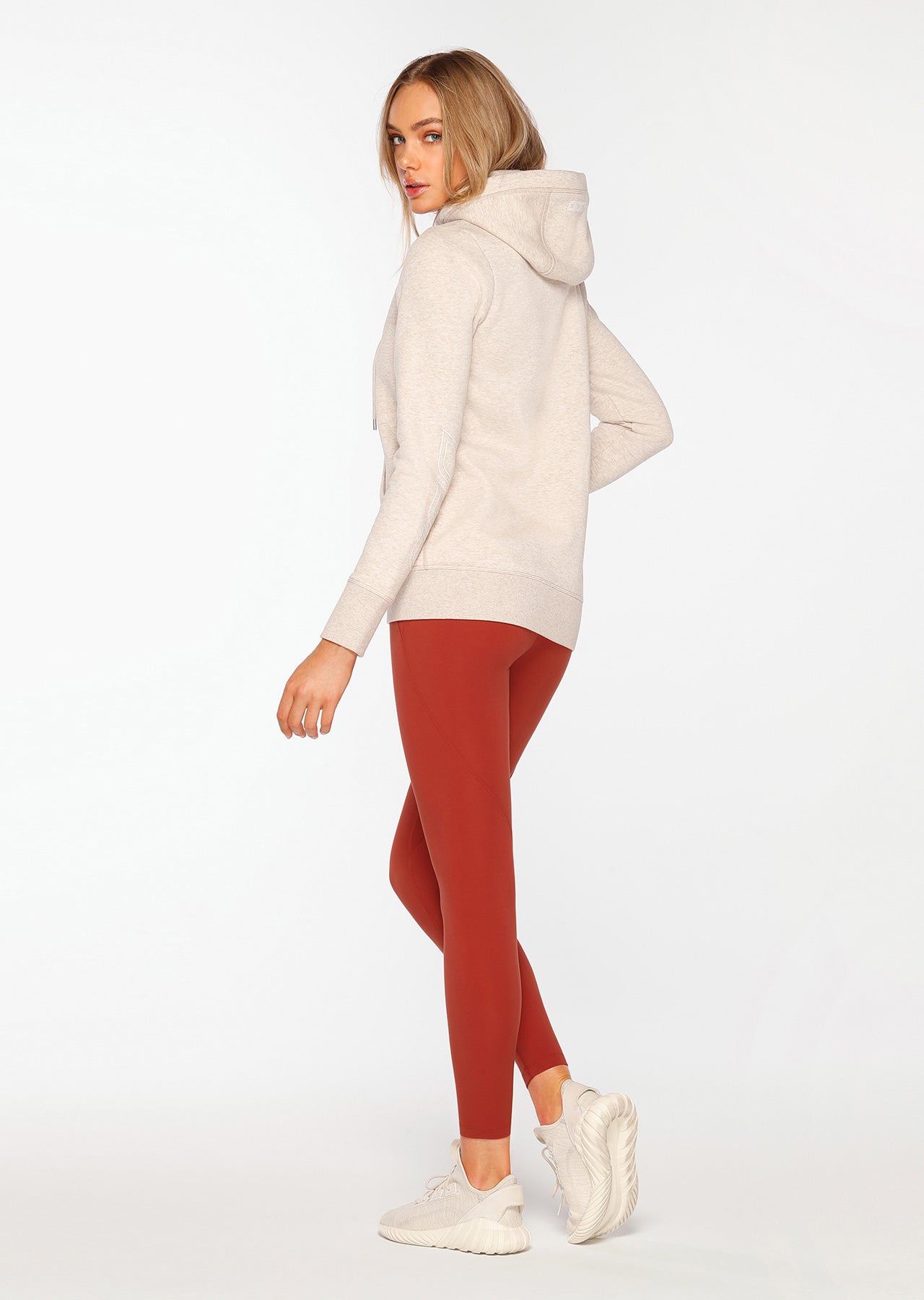 Lorna Jane LJ Active Hoodie - Off White Marl