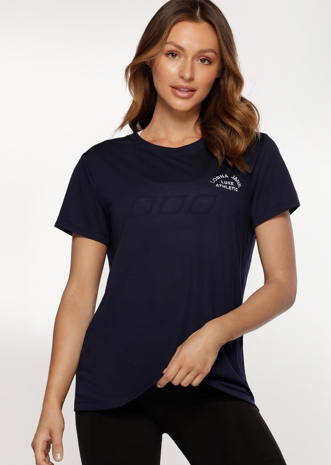 Lorna Jane LJ Athletic Oversized Tee - French Navy