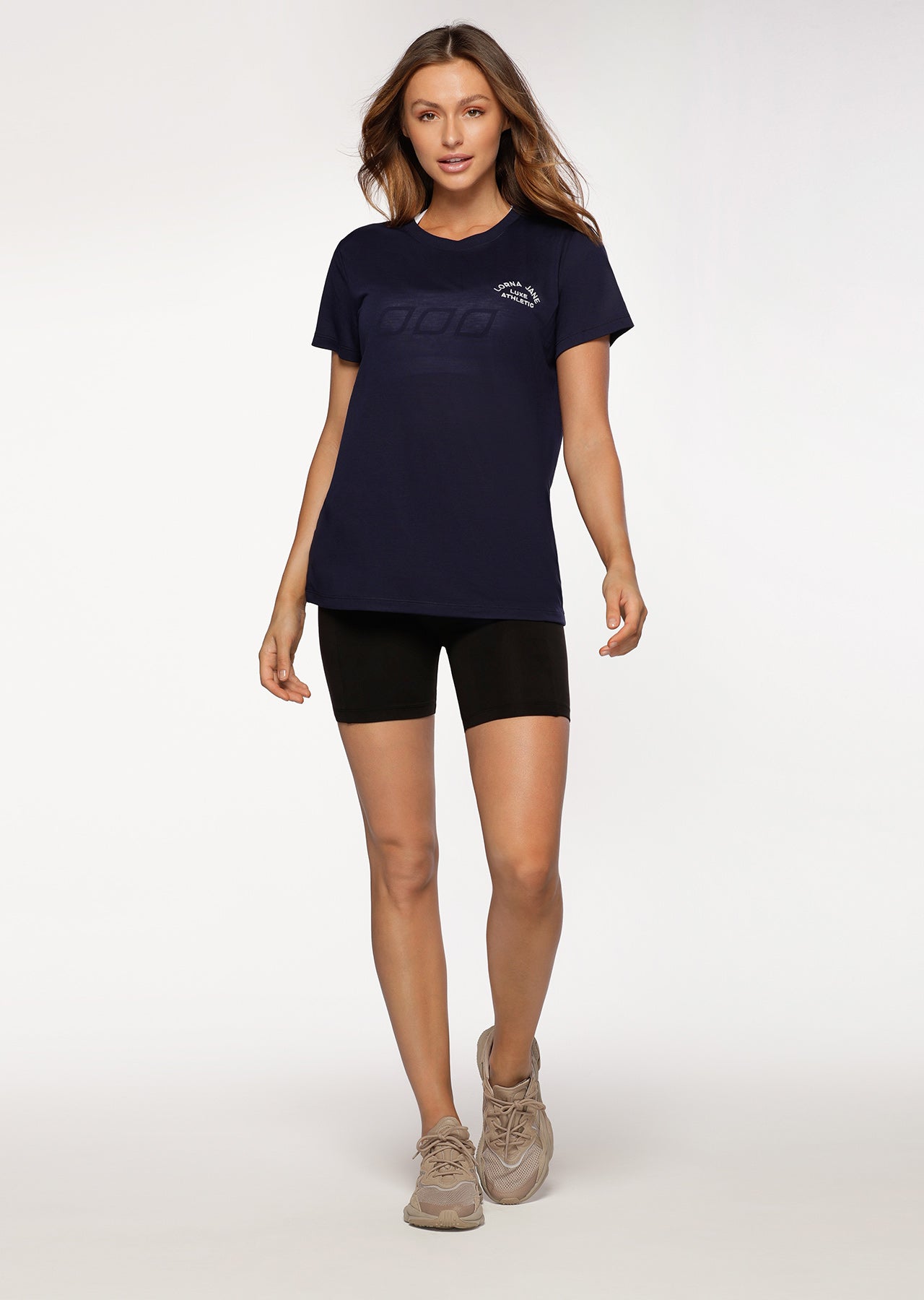 Lorna Jane LJ Athletic Oversized Tee - French Navy