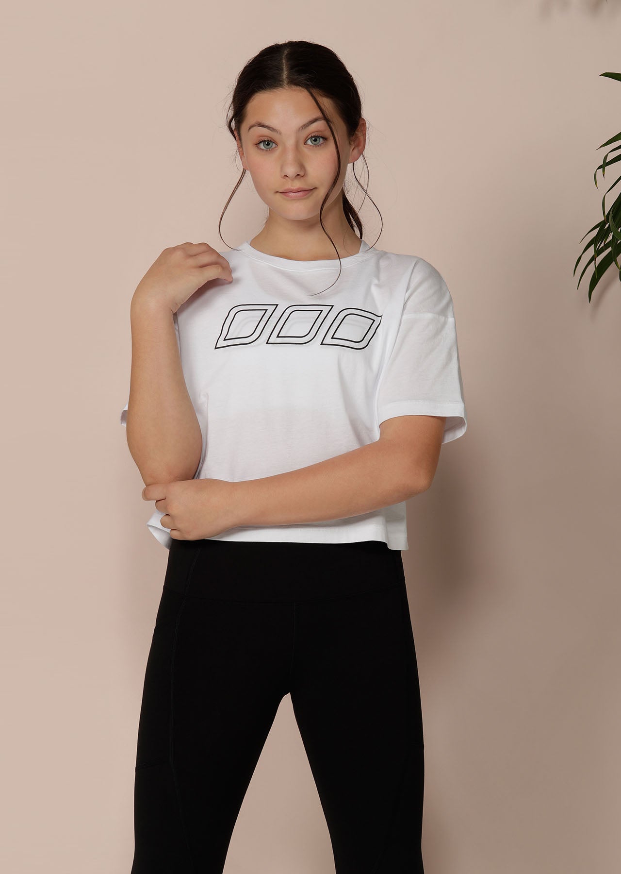 Lorna Jane LJ Classic Cropped Tee - Tween - White