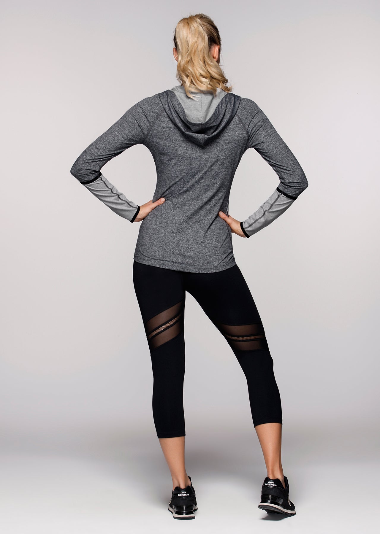 Lorna Jane LJ Luxe Hooded Maxum - Grey Marl