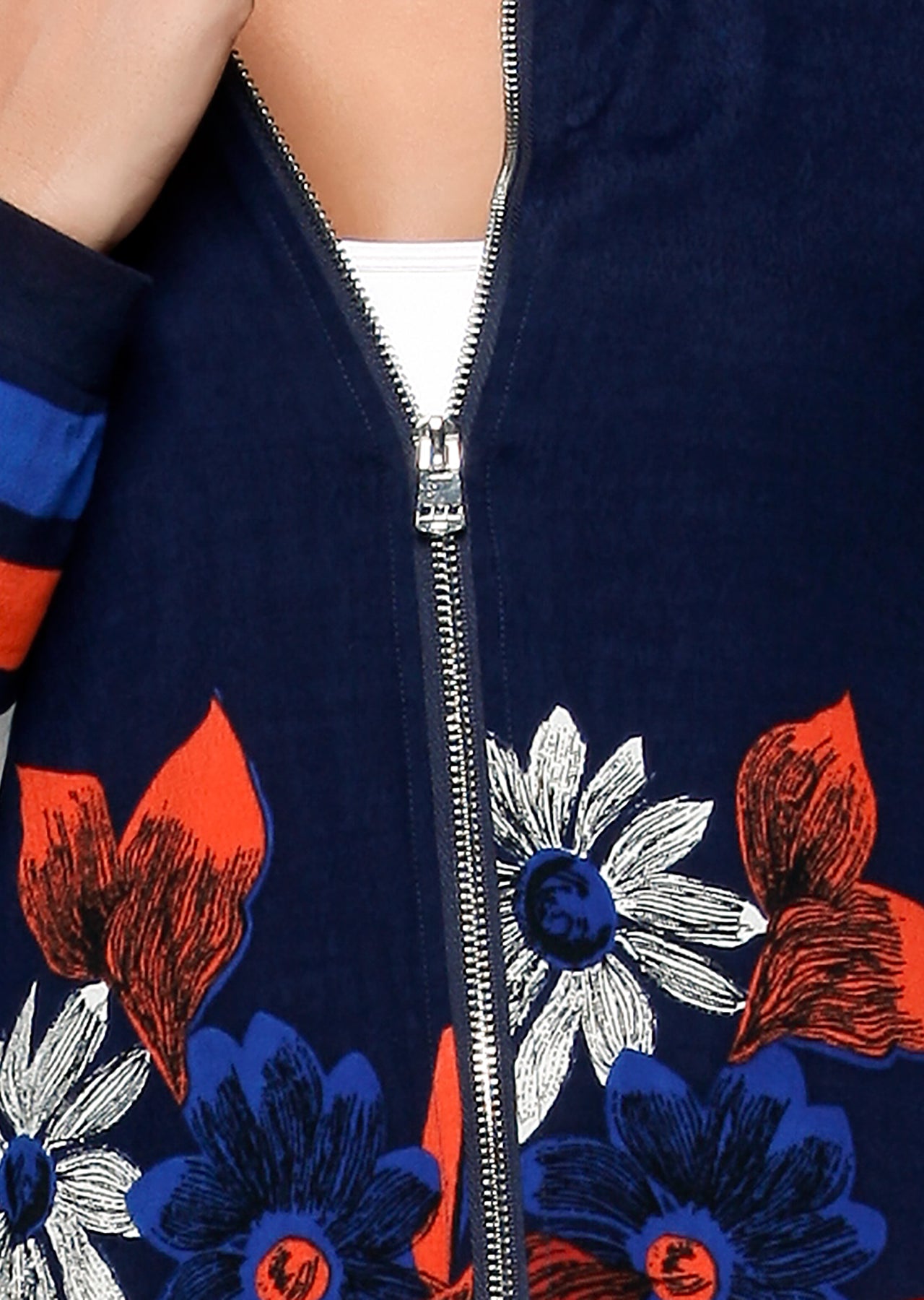 Lorna Jane LJ Retro Bomber Jacket - Ink/Floral