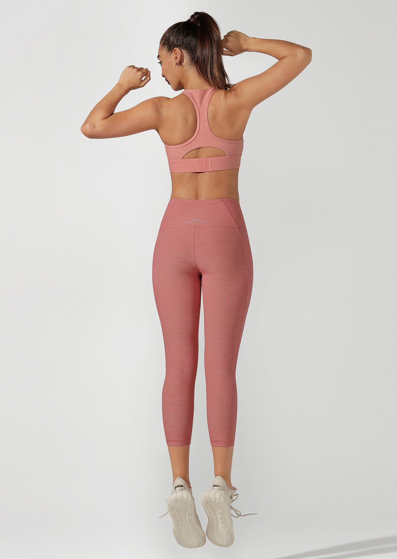 Lorna Jane LJ Skinny Back Tech Sports Bra - Powdered Pink