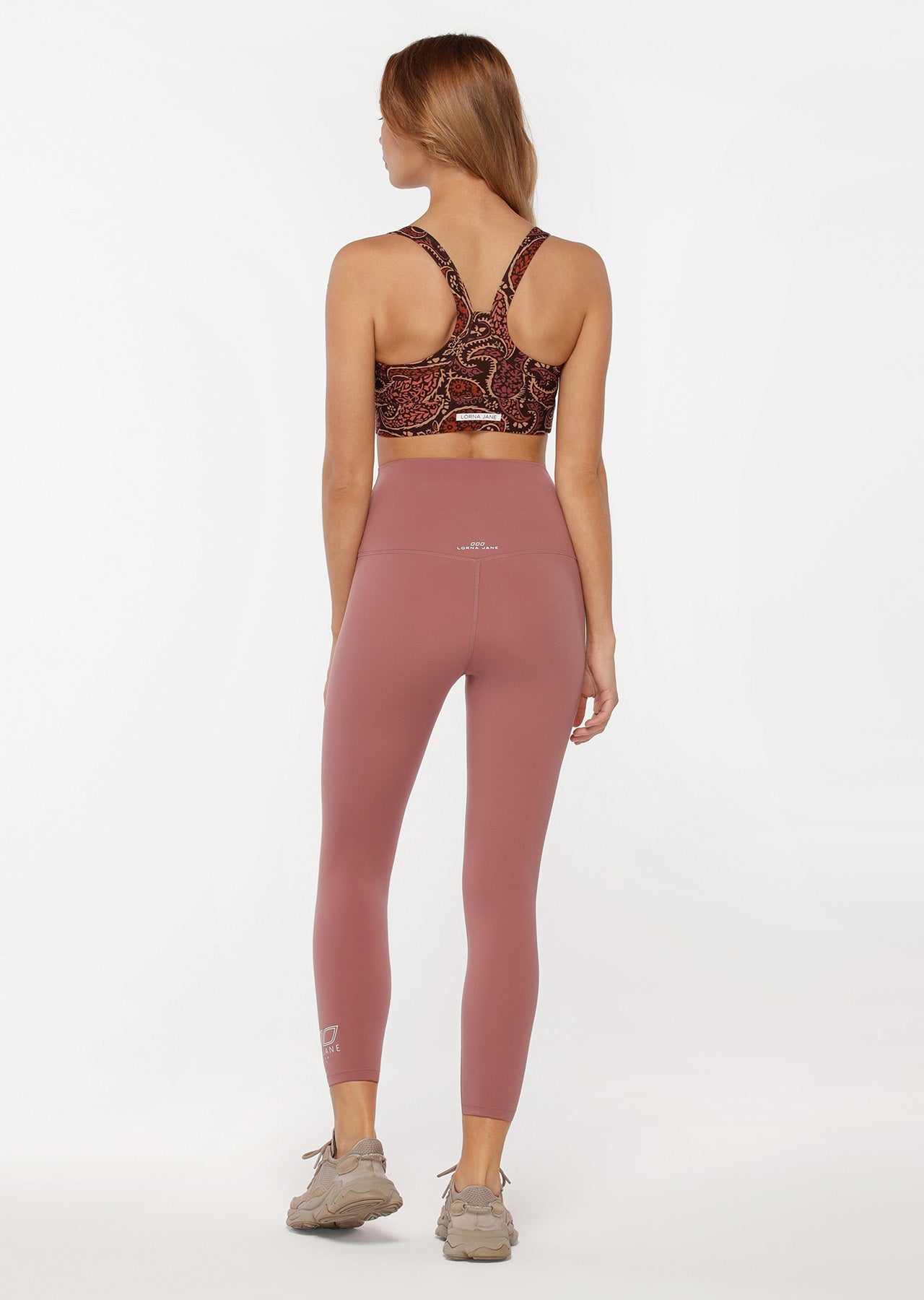 Lorna Jane LJ Ultra Hi-Fold Ankle Biter Leggings - Pecan