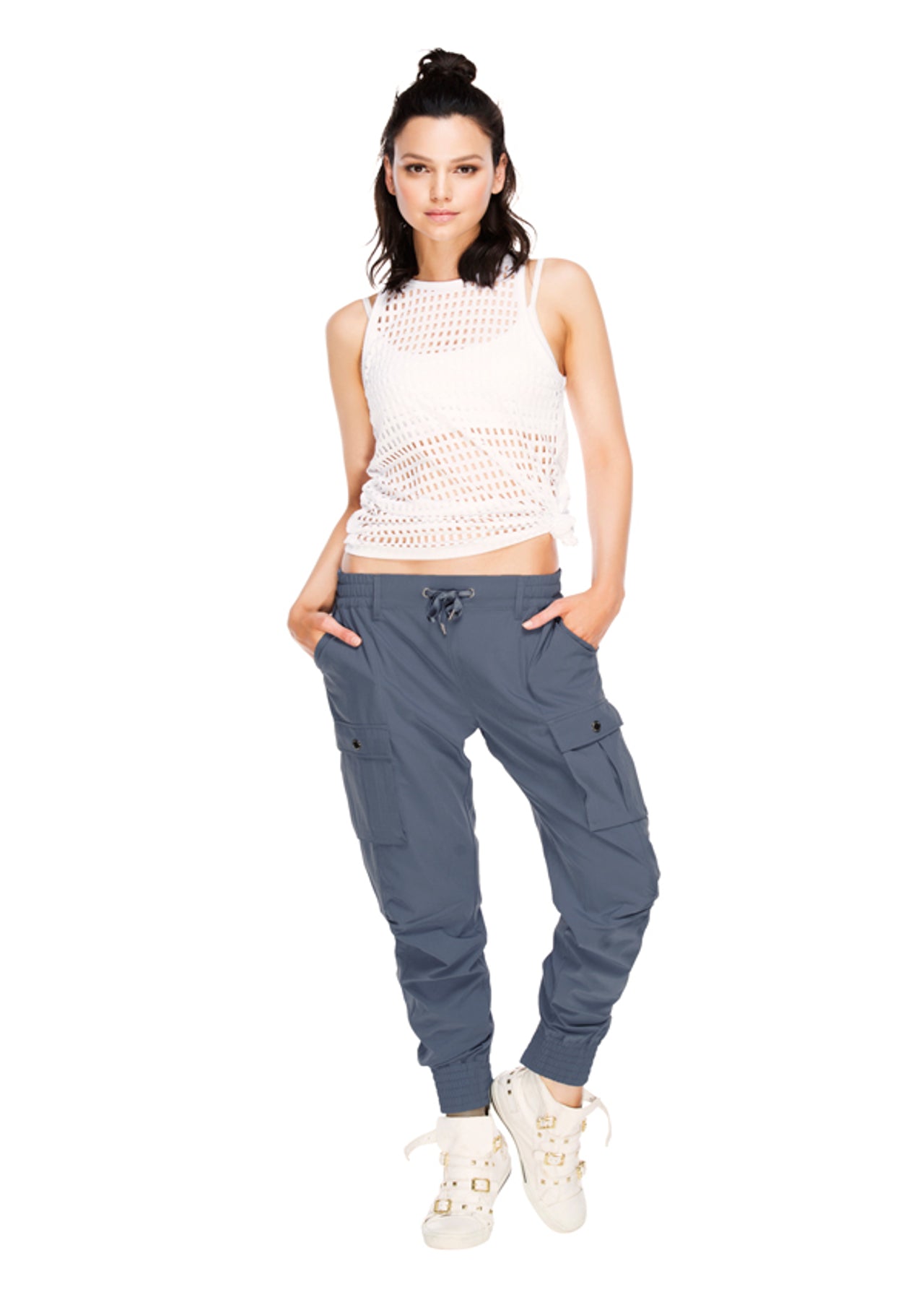 Lorna Jane LJ Utility Active Pants - Powder Grey