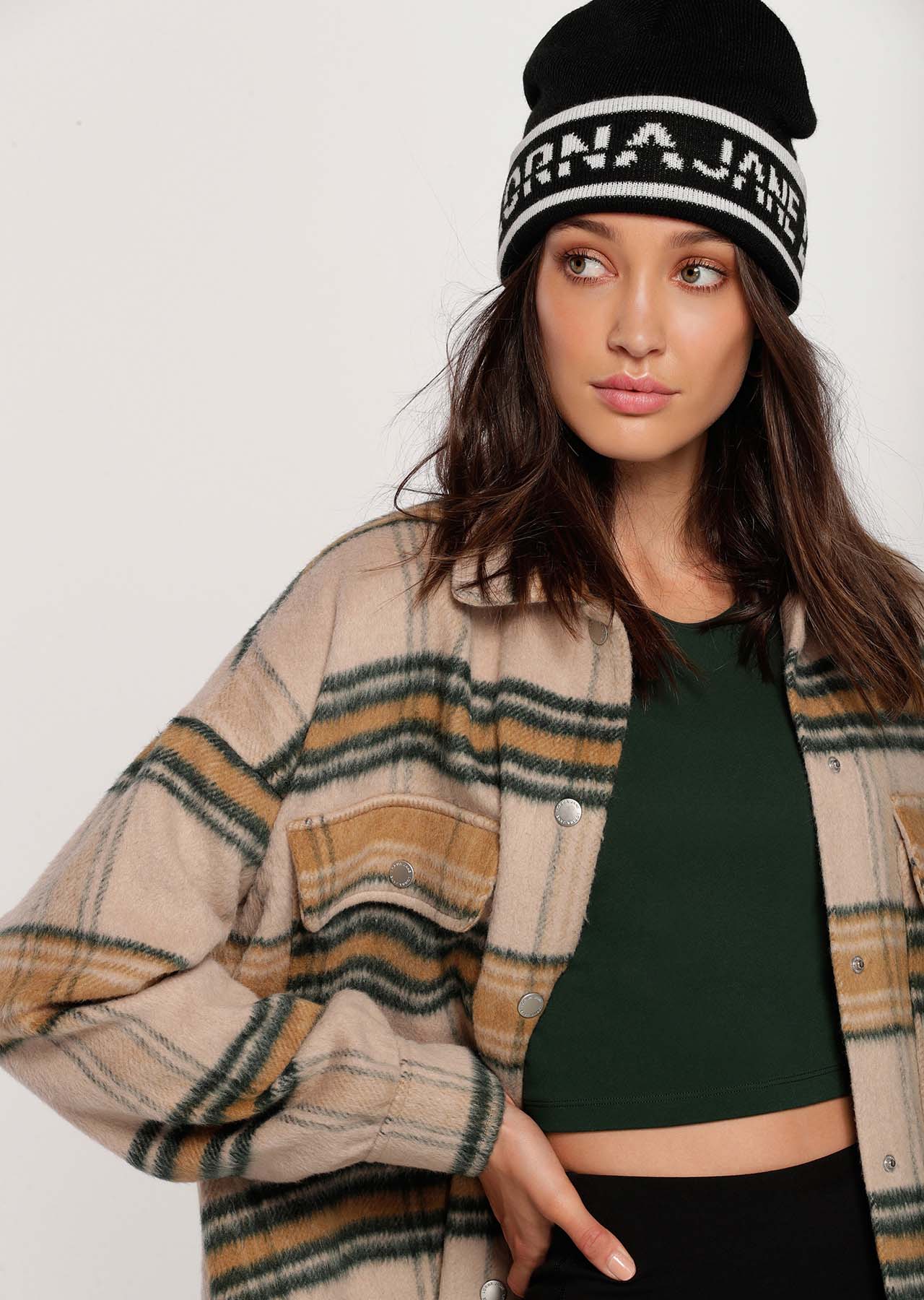 Lorna Jane Logo Mania Beanie - Black