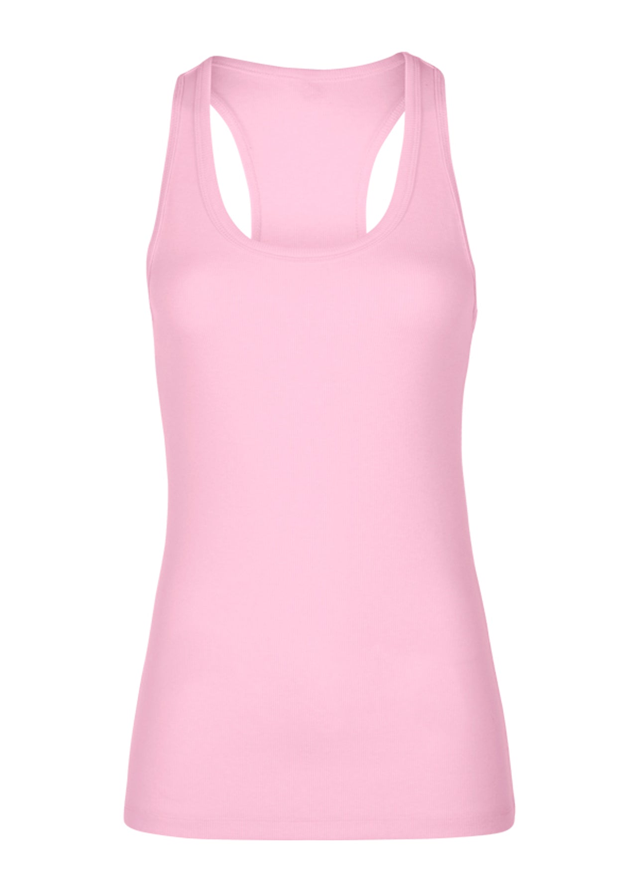 Lorna Jane Longer Line String Tank - Pale Fairy Floss Marl