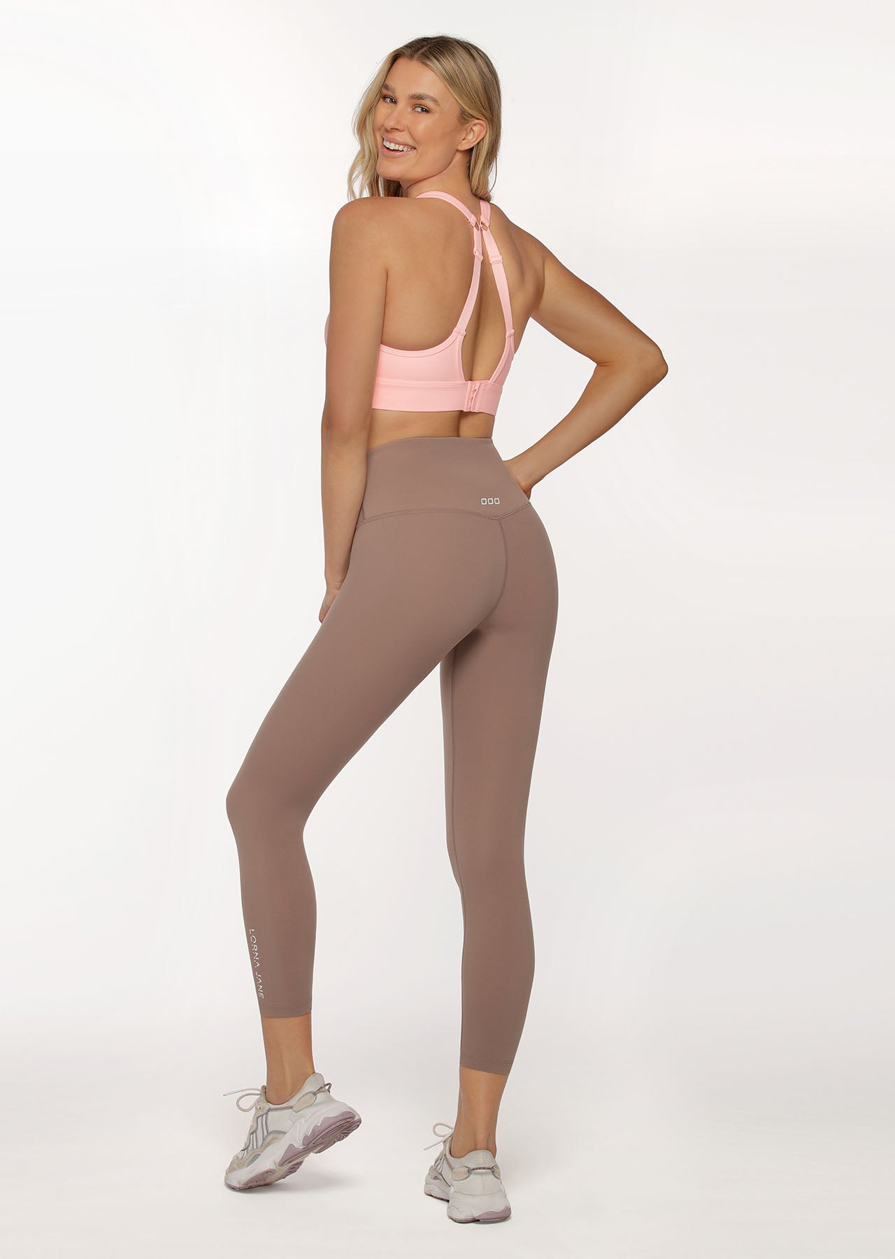 Lorna Jane Lotus Ankle Biter Leggings - Bone
