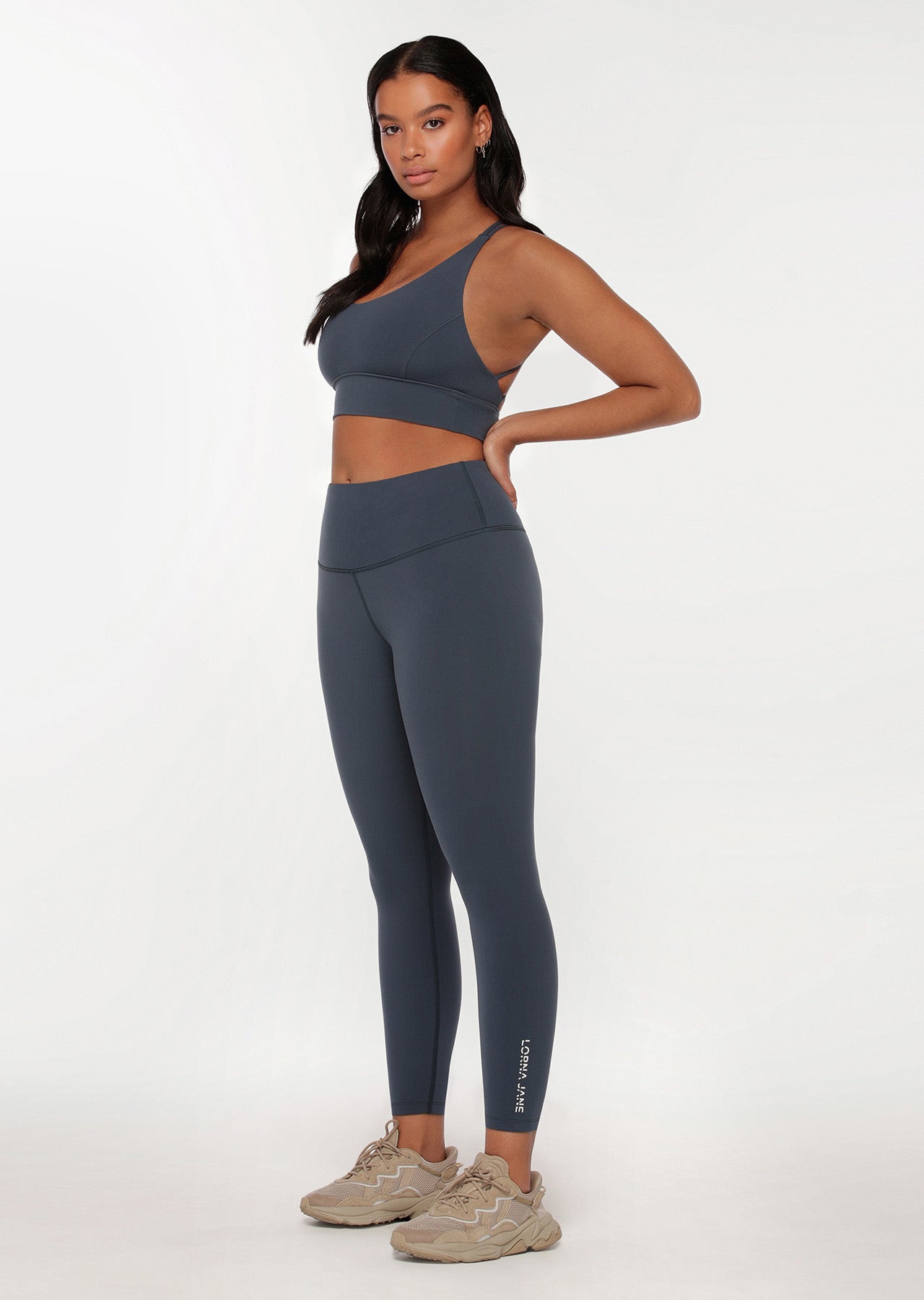 Lorna Jane Lotus Ankle Biter Leggings - Night Time Blue