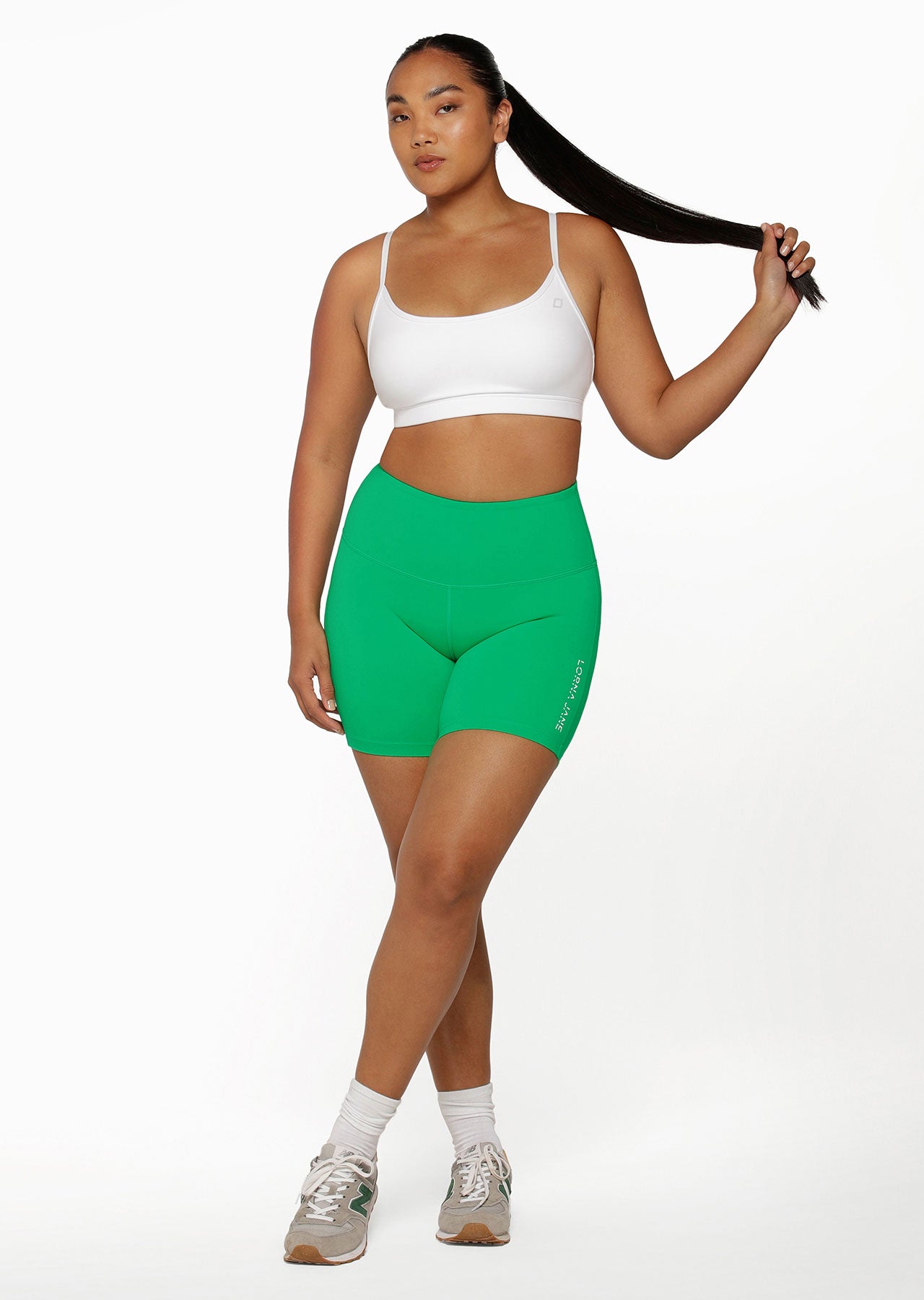 Lorna Jane Lotus No Chafe 16cm Bike Shorts - Mojito