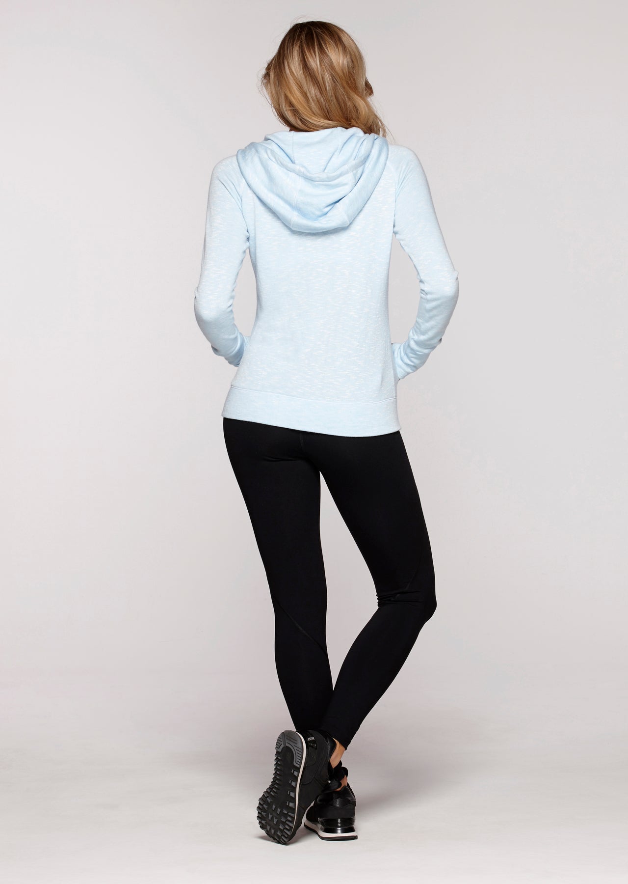 Lorna Jane Lush Hooded Zip Through - Blue Sky Marl