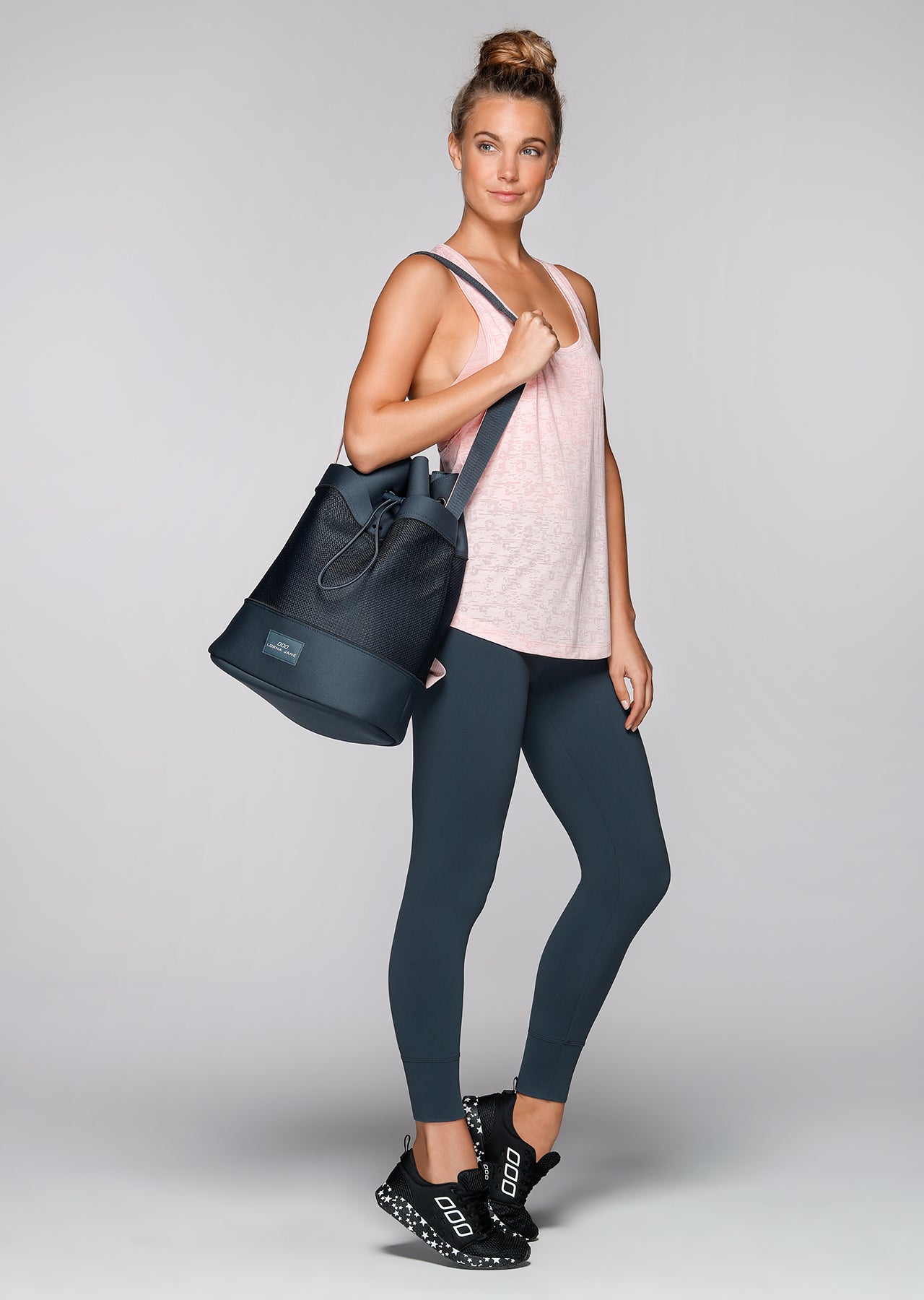 Lorna Jane Luxe Bucket Backpack - Canyon / Whisper Pink