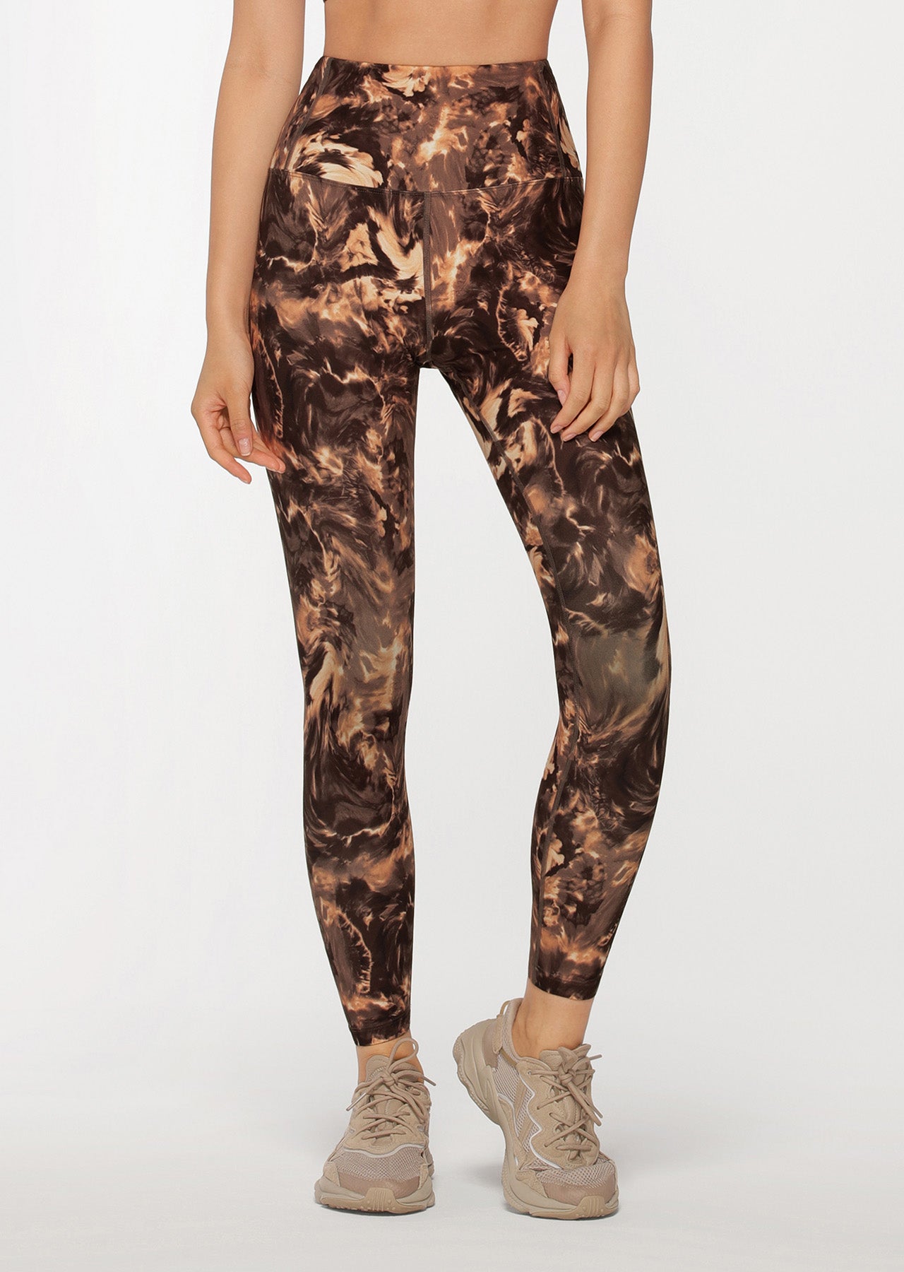 Lorna Jane Marble Ankle Biter Leggings - Marble Print