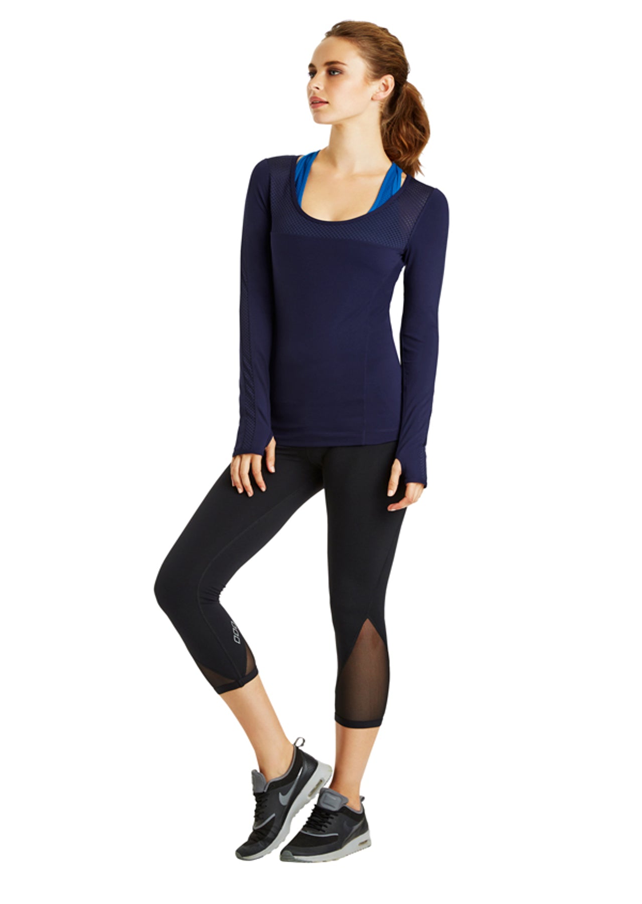 Lorna Jane Midnight L/Slv Excel Top - Ink