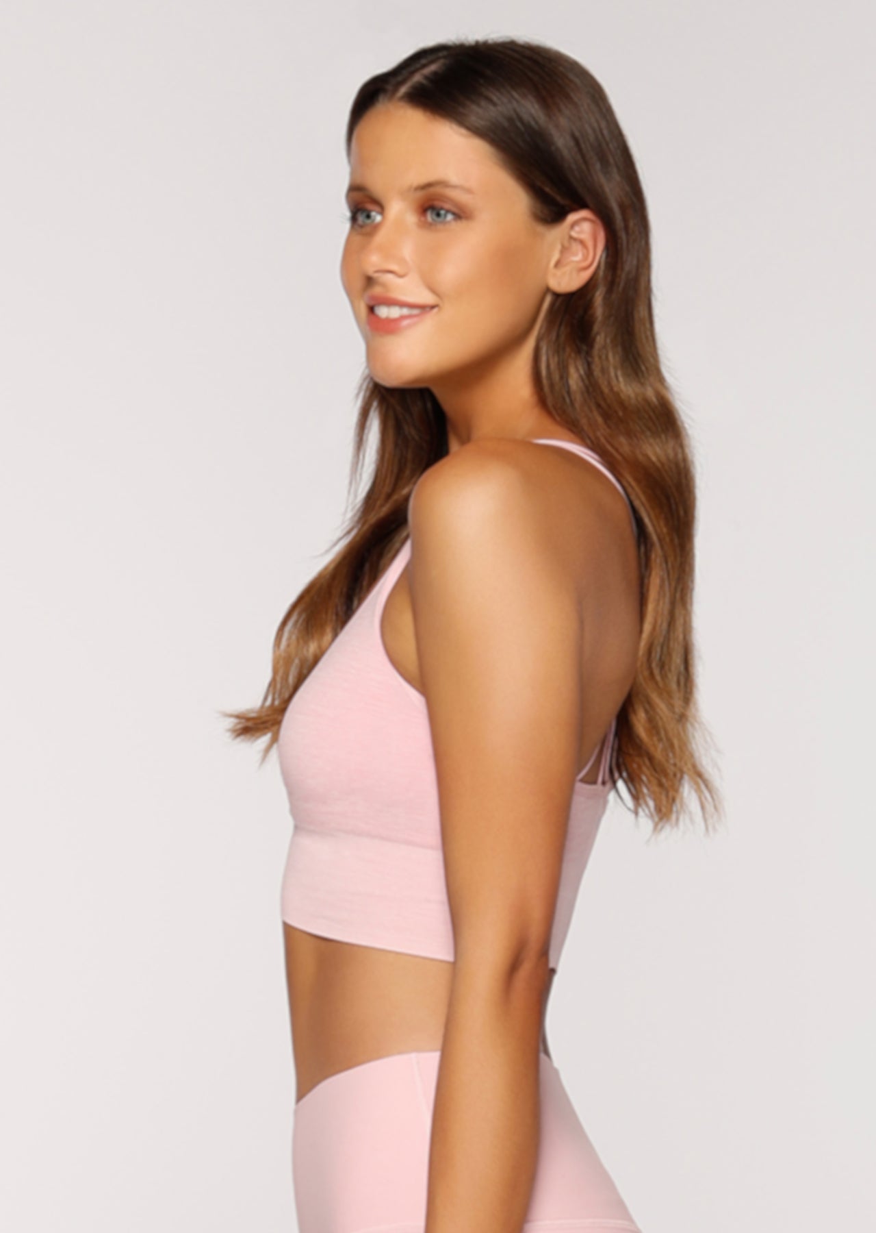 Lorna Jane Morning Light Seamless Bra - Dusty Rose Marl