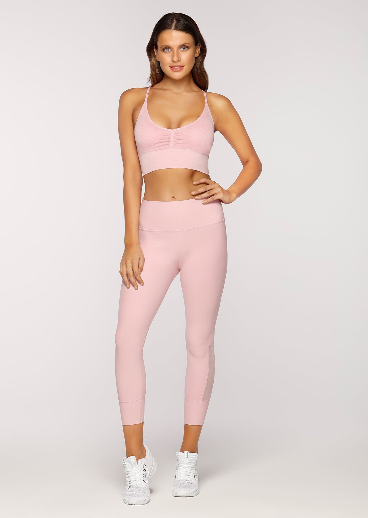 Lorna Jane Morning Light Seamless Bra - Dusty Rose Marl