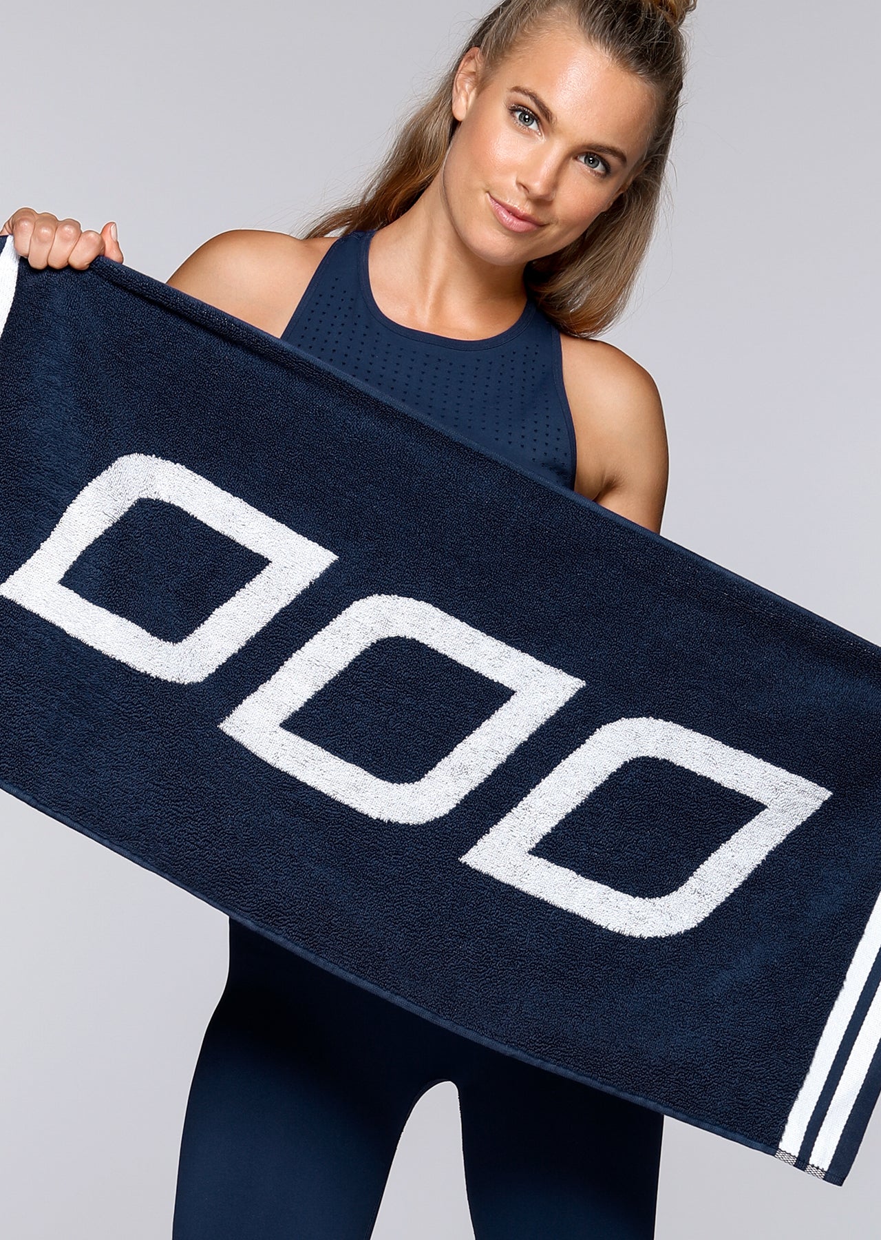 Lorna Jane Movement Sweat Towel - Marine/White