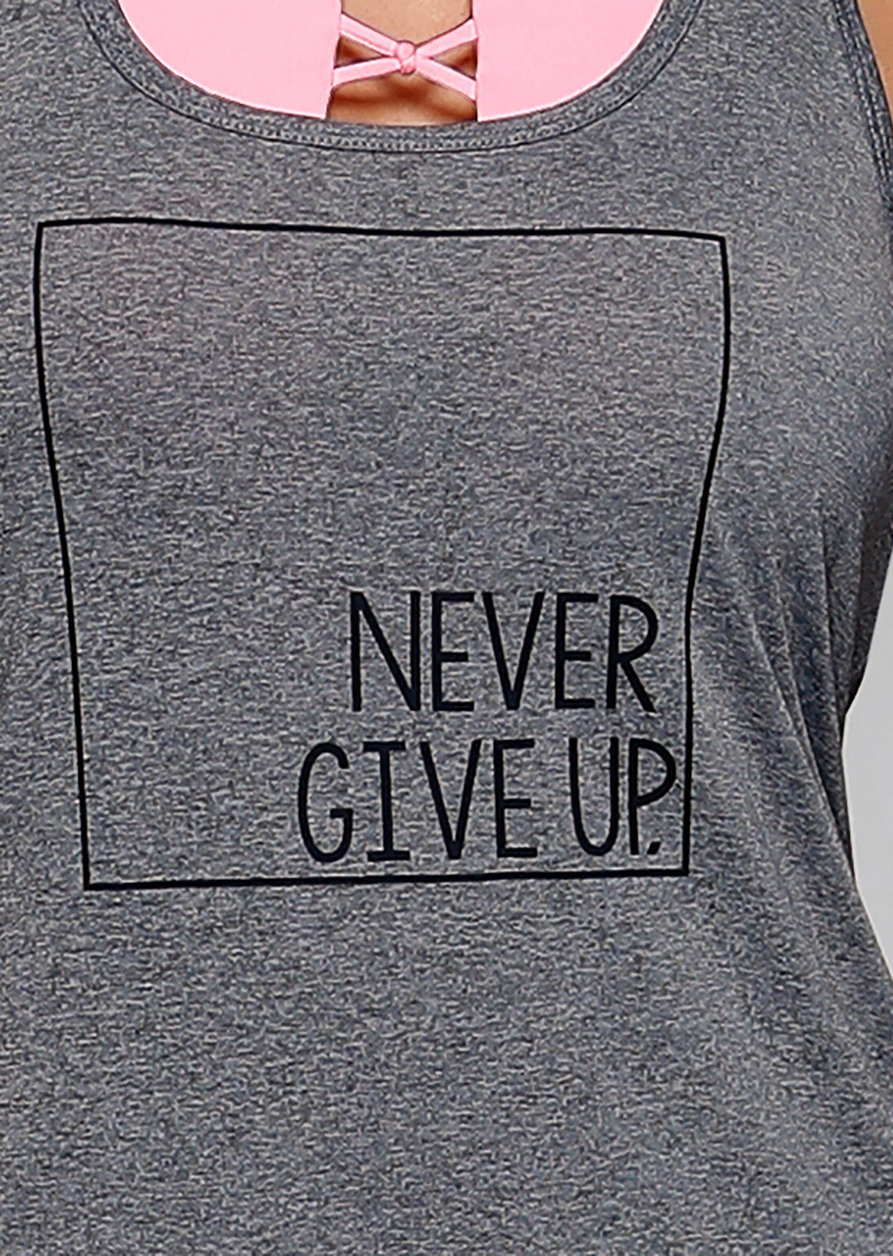 Lorna Jane Never Give Up Active Tank - Mid Grey Marl