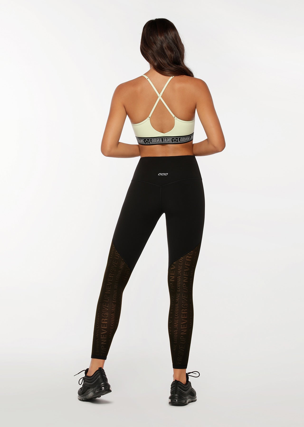 Lorna Jane Never Give Up Booty Full Length Leggings - Black