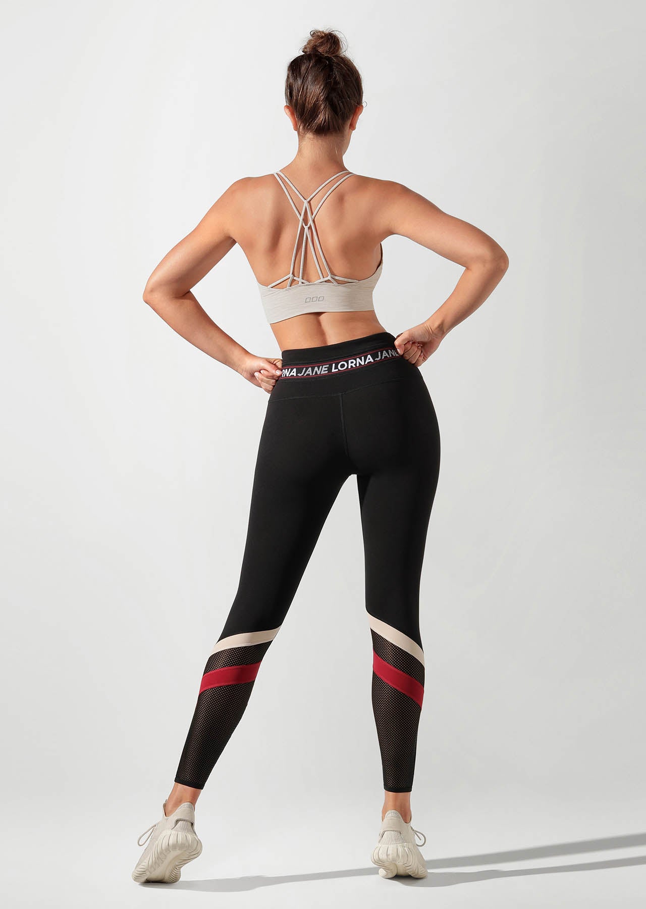 Lorna Jane On Repeat Sports Bra - Off White Marl