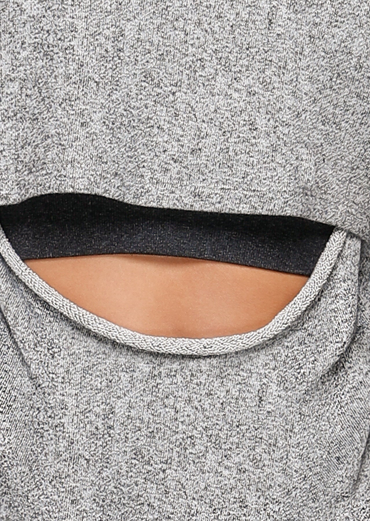 Lorna Jane Palm Springs Sweat S/Slv Top - Grey Marl