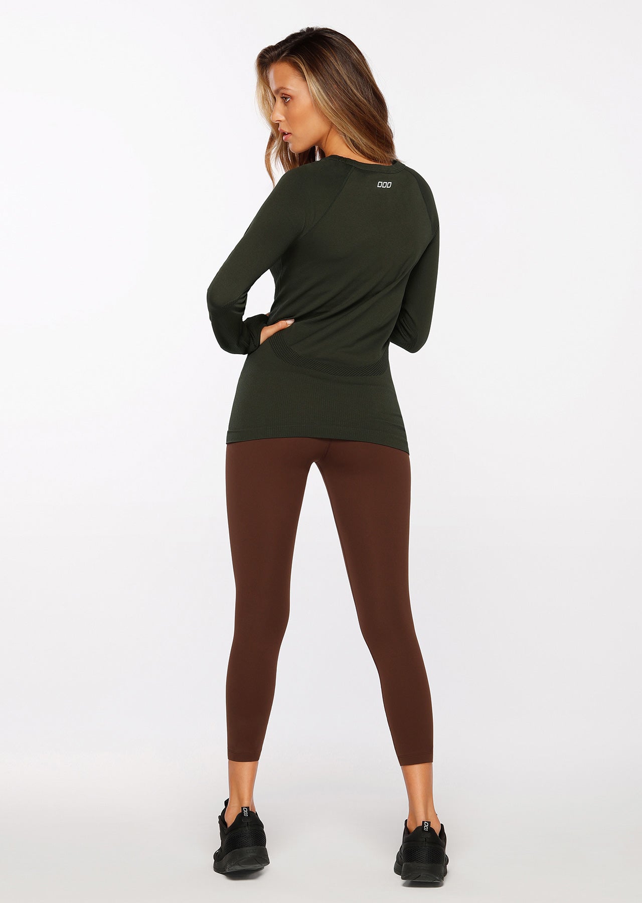 Lorna Jane Perform Seamless Long Sleeve Top - Oil