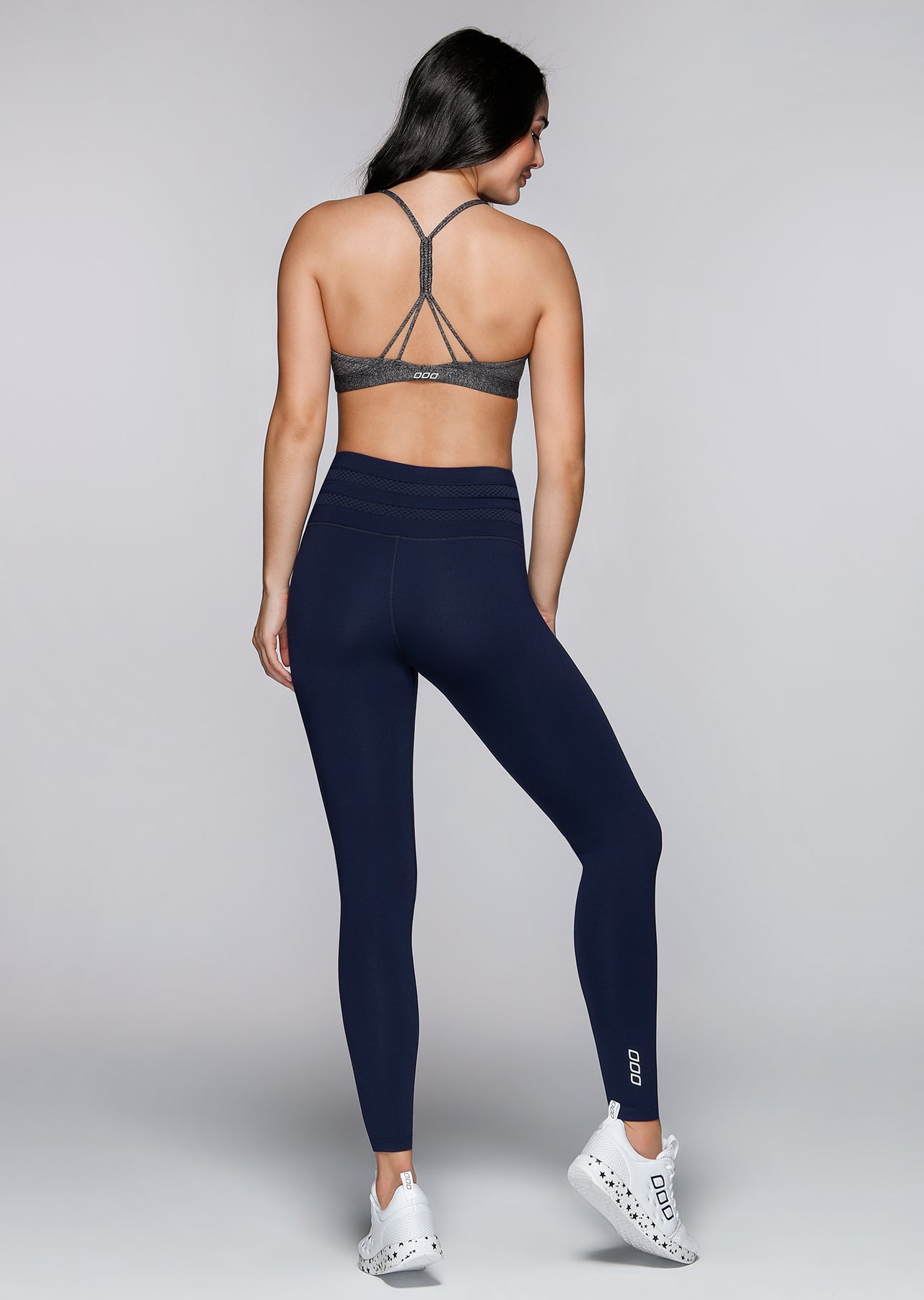 Lorna Jane Plunge Sports Bra - Char Marl