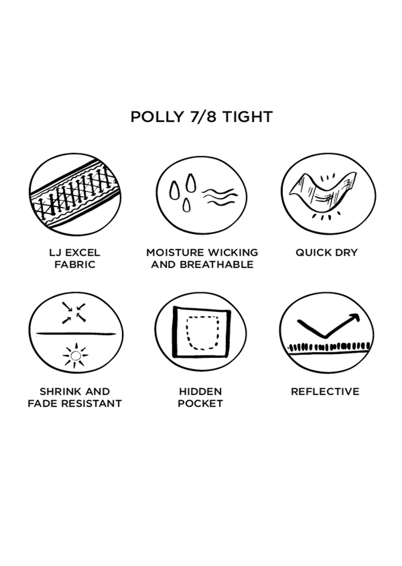 Lorna Jane Polly 7/8 Tight - Black