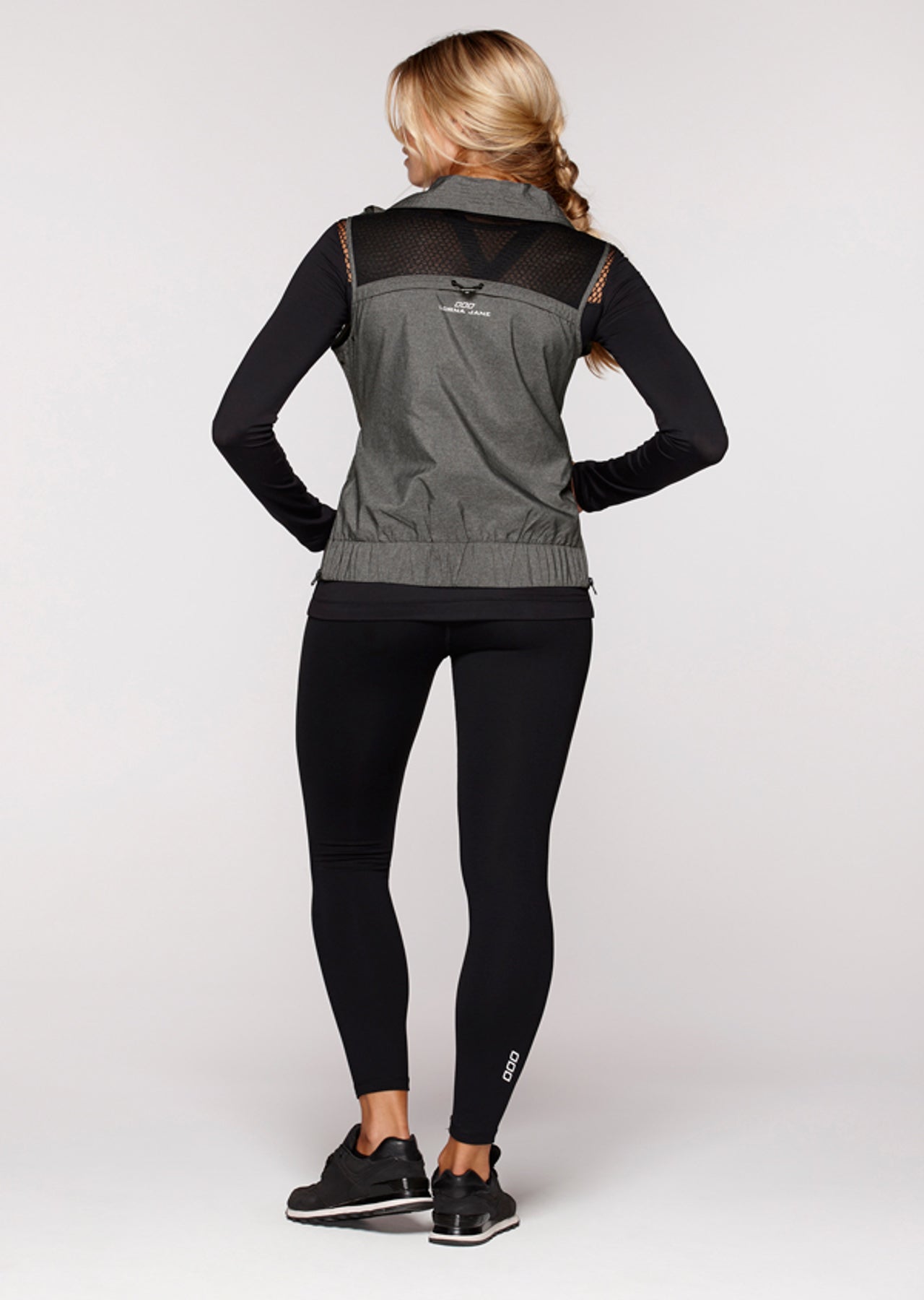 Lorna Jane Power Active S/Less Jacket - Black Marl